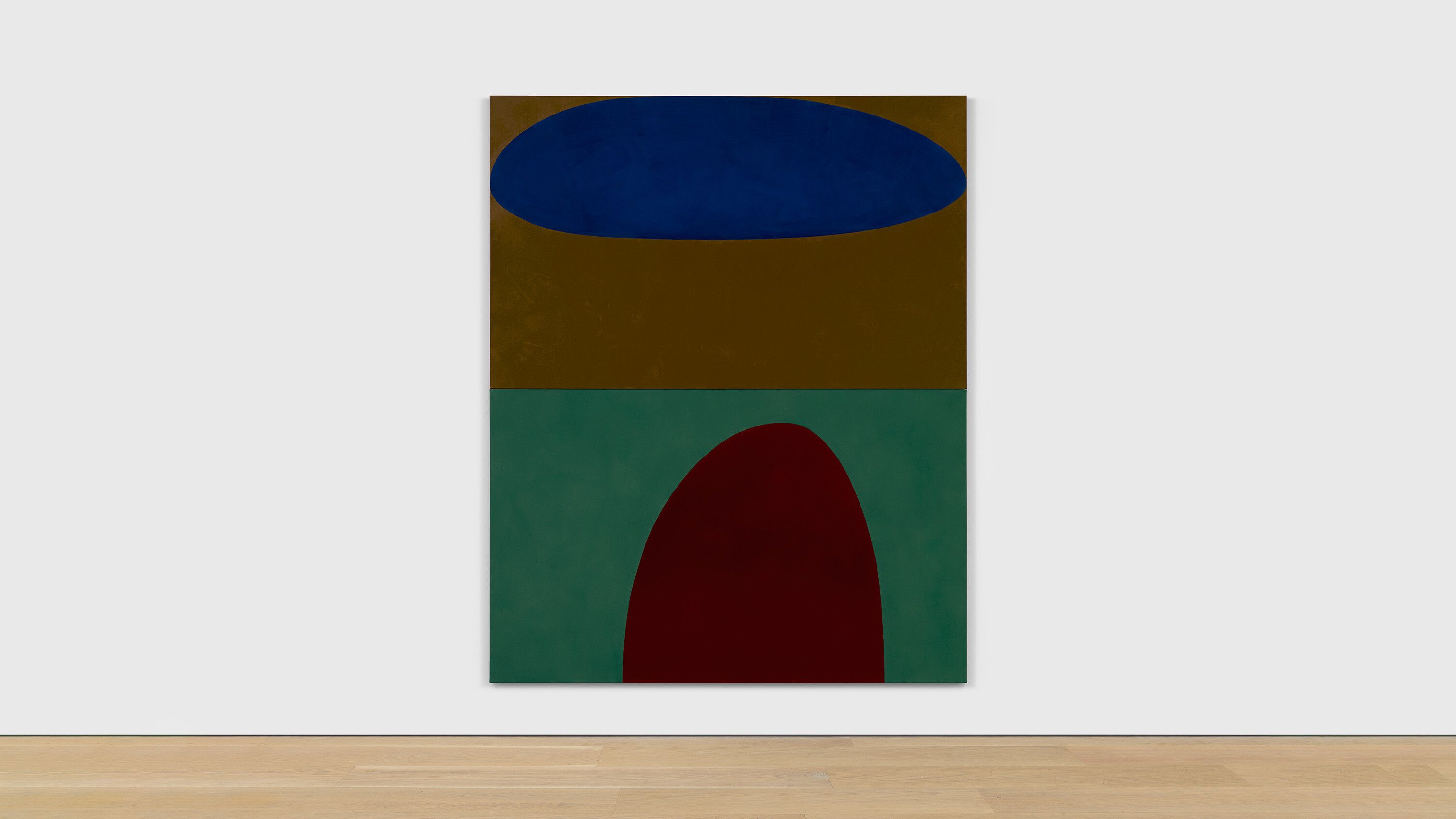 An oil on linen painting by Suzan Frecon, titled tessera 2, dated 2021.