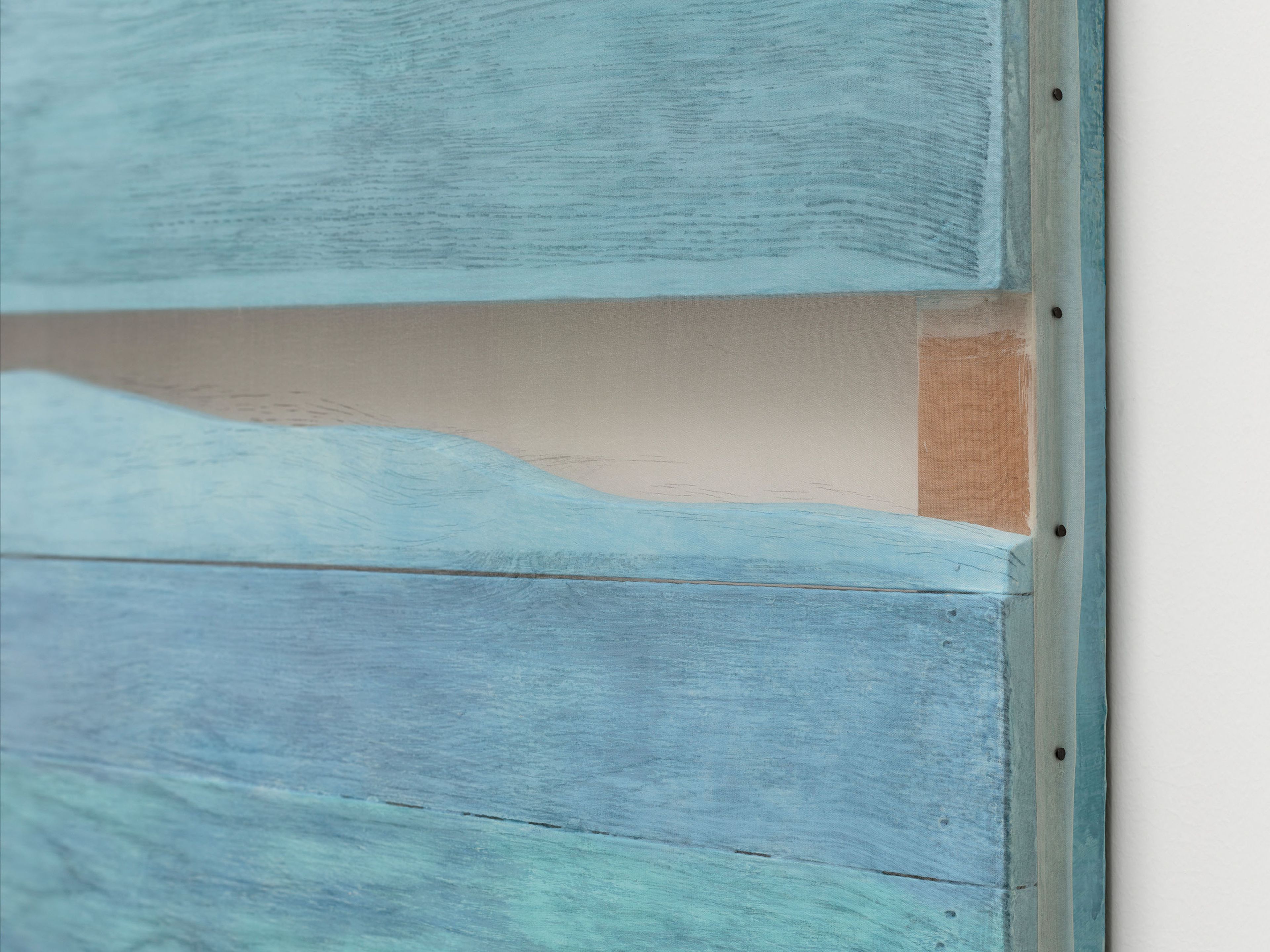 A detail from a painting by Hu Xiaoyuan, titled Wood / Time Branch VI, dated 2025.
