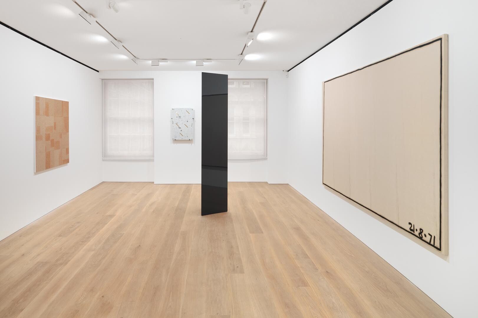 Installation view of the exhibition THE UPPER ROOM: Reading the Surface at David Zwirner in London, dated 2013.