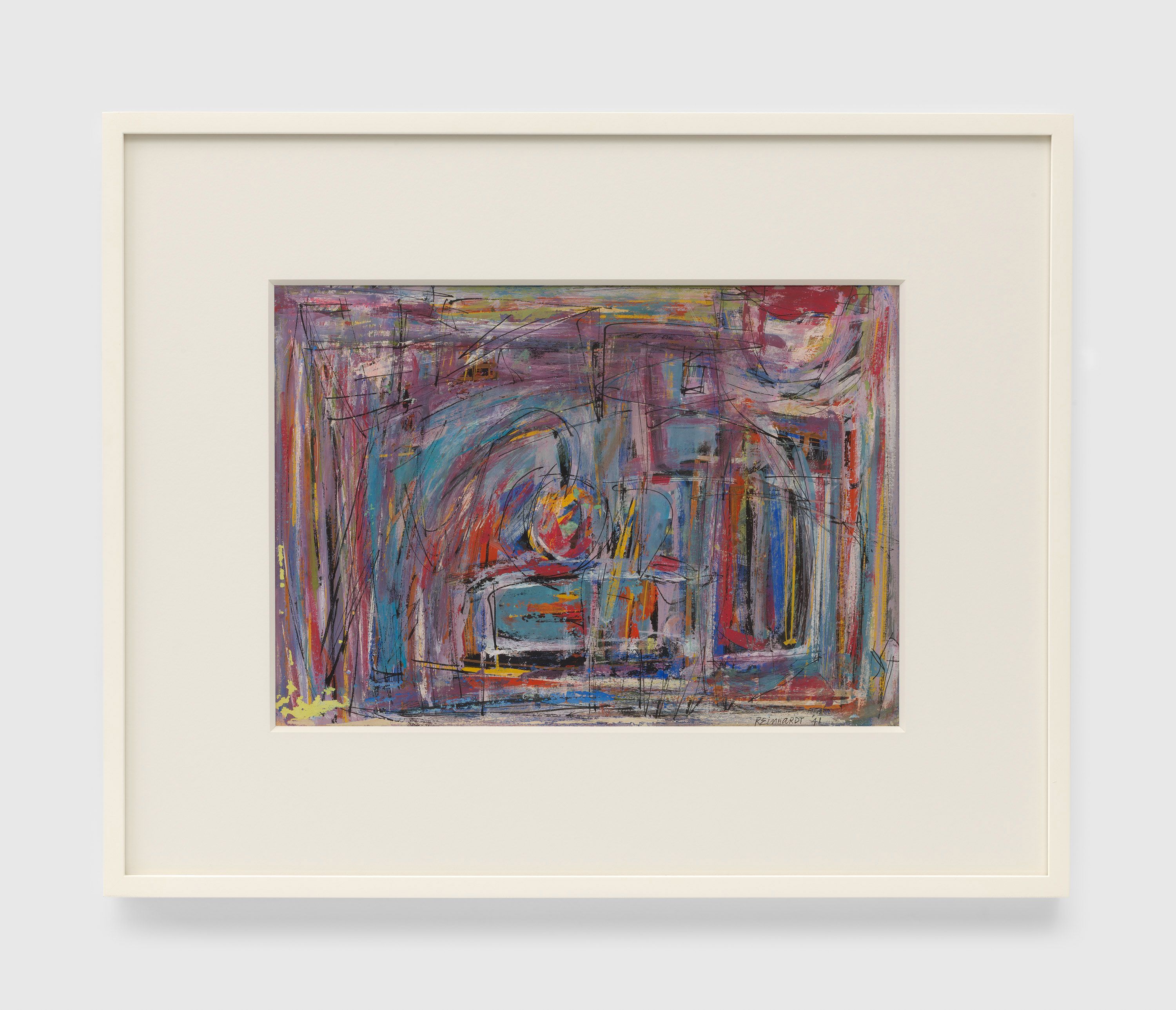 An untitled drawing by Ad Reinhardt, dated 1941.