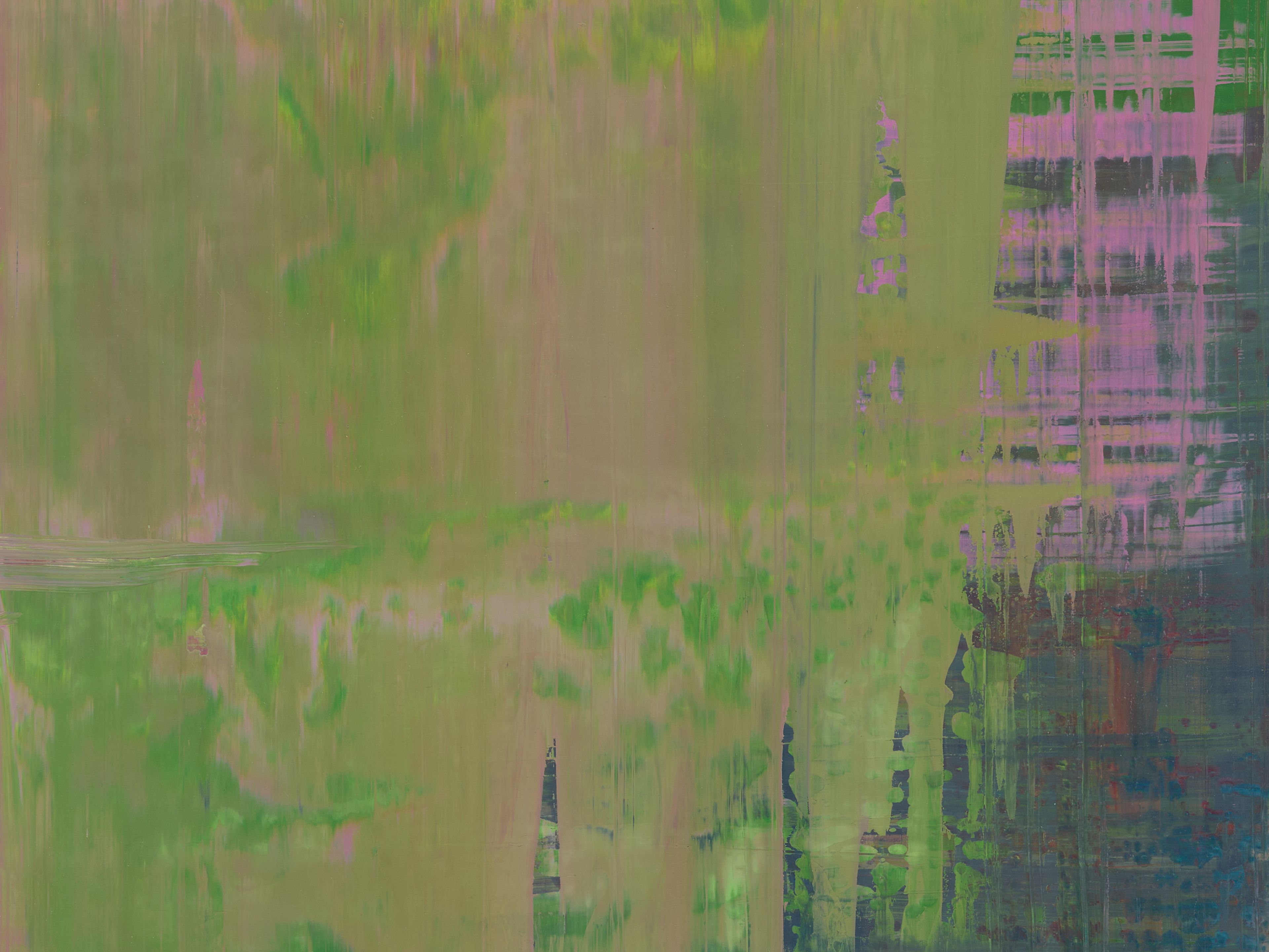 A detail from a painting by Gerhard Richter, titled Abstraktes Bild (Abstract Painting), dated 2001.
