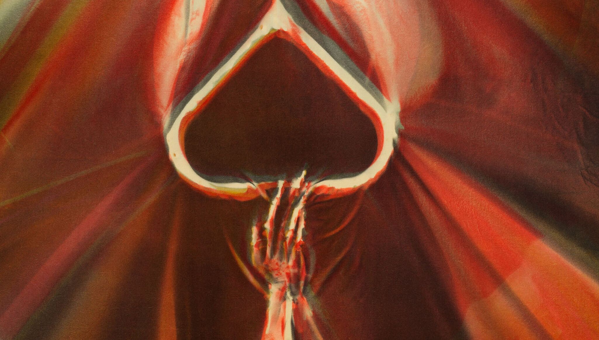 A detail of a work by Andra Ursuţa, titled Velvet Limbo Even Closer-up, dated 2021-2022.
