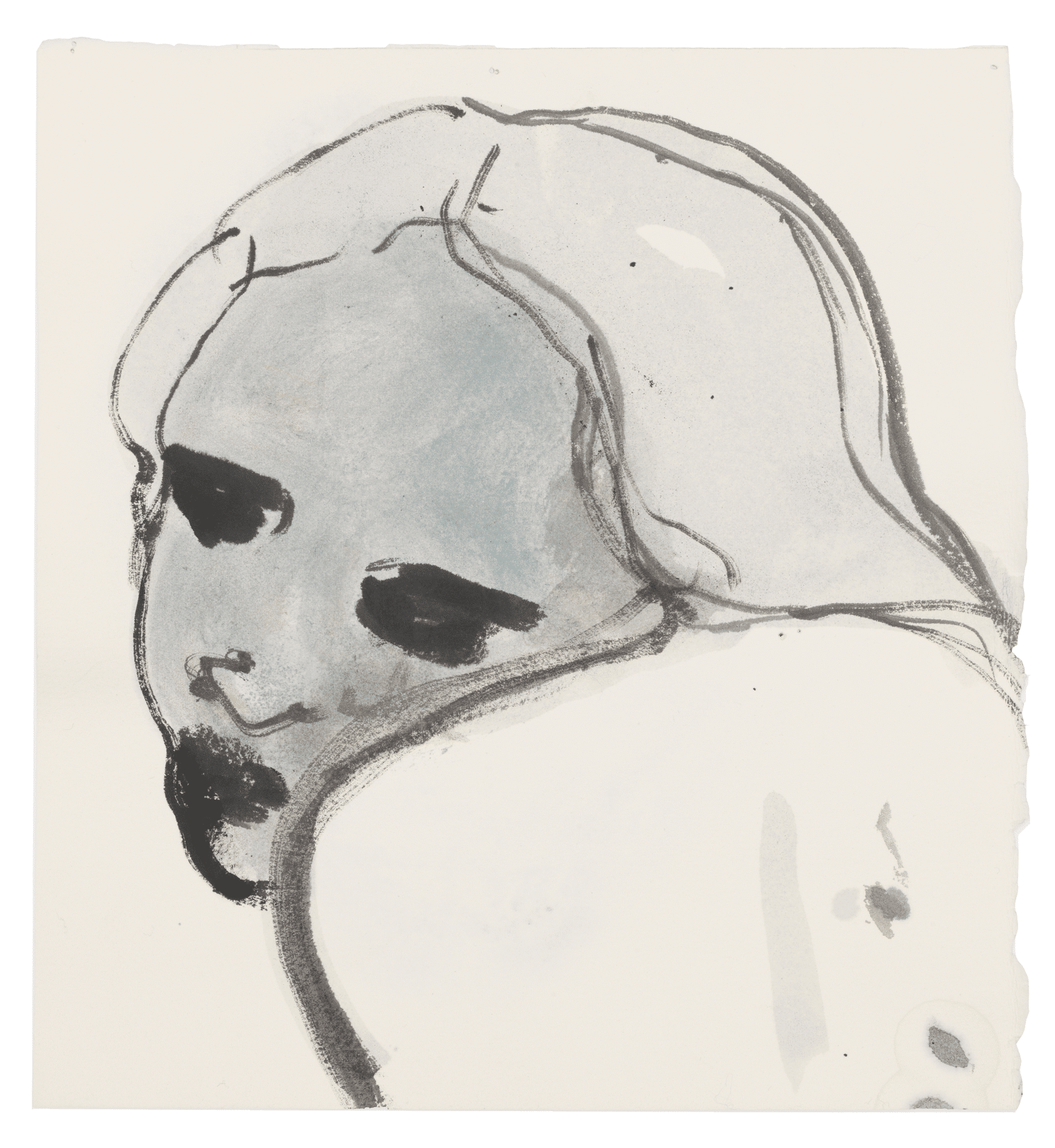A drawing by Marlene Dumas, titled Venus in Love, dated 2015 to 2016.