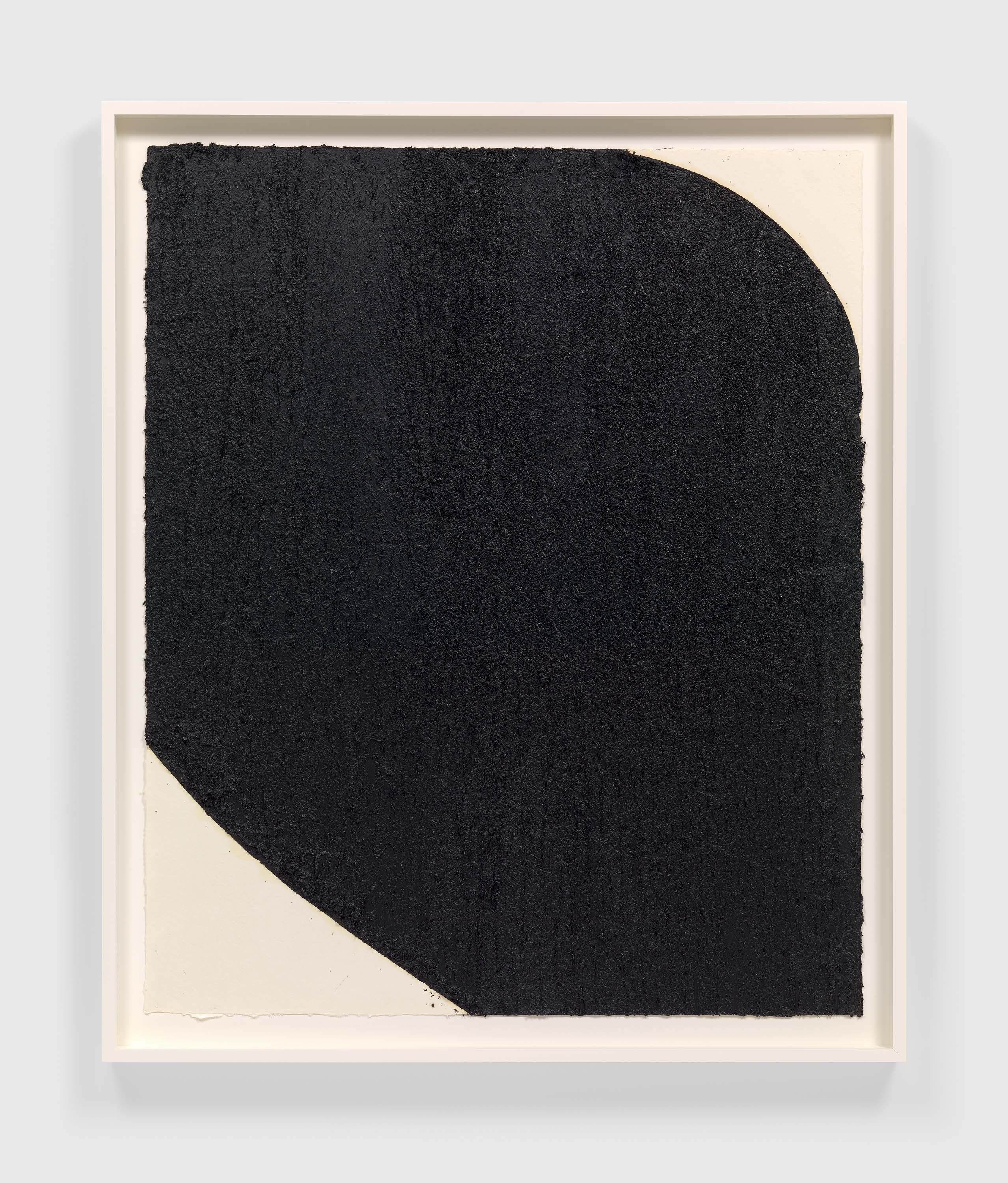 A paintstick, etching ink, and silica on handmade paper by Richard Serra, titled To Have and Have Not, dated 2020.