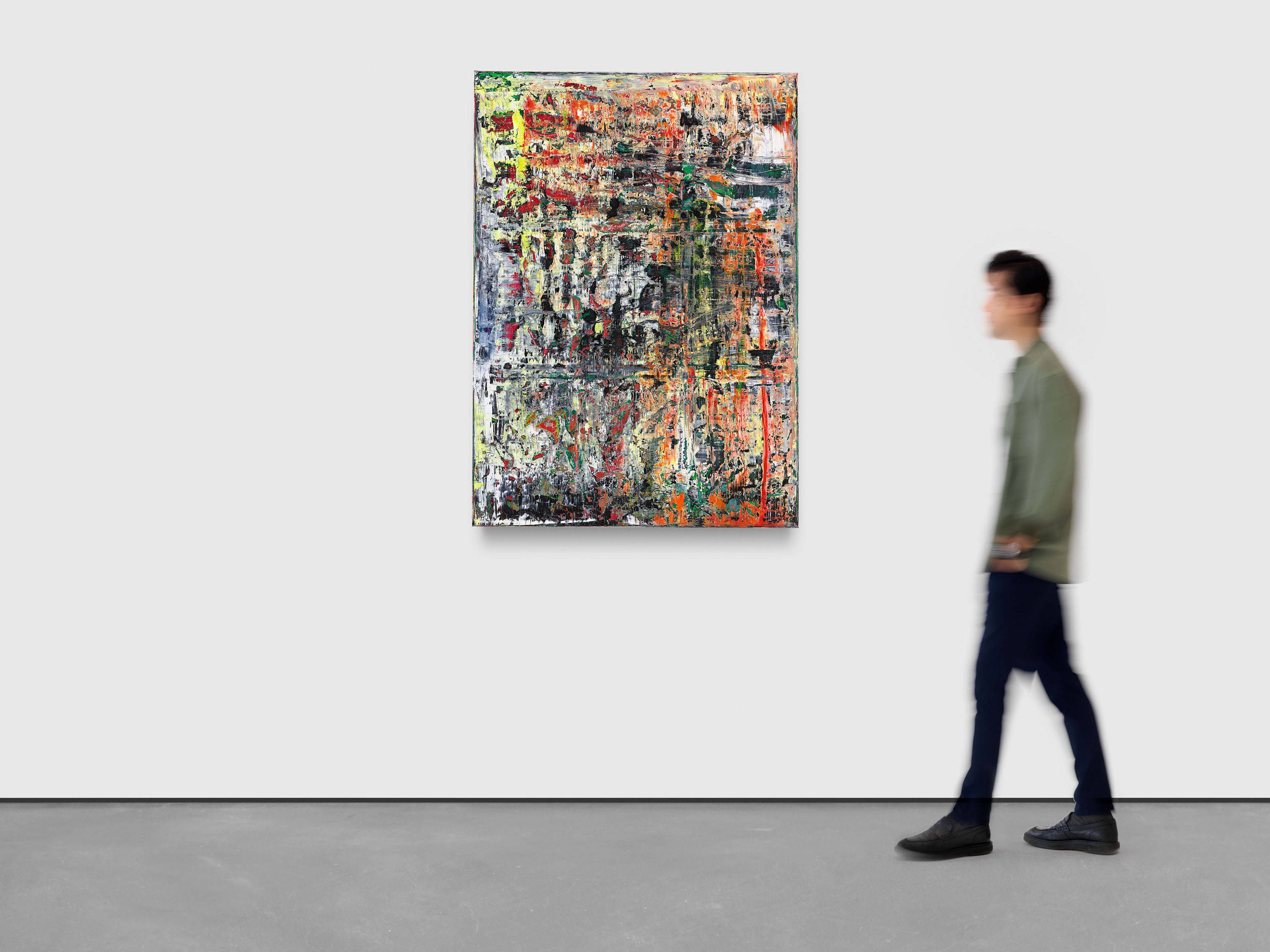 A painting by Gerhard Richter, titled Abstraktes Bild (Abstract Painting), dated 2017.
