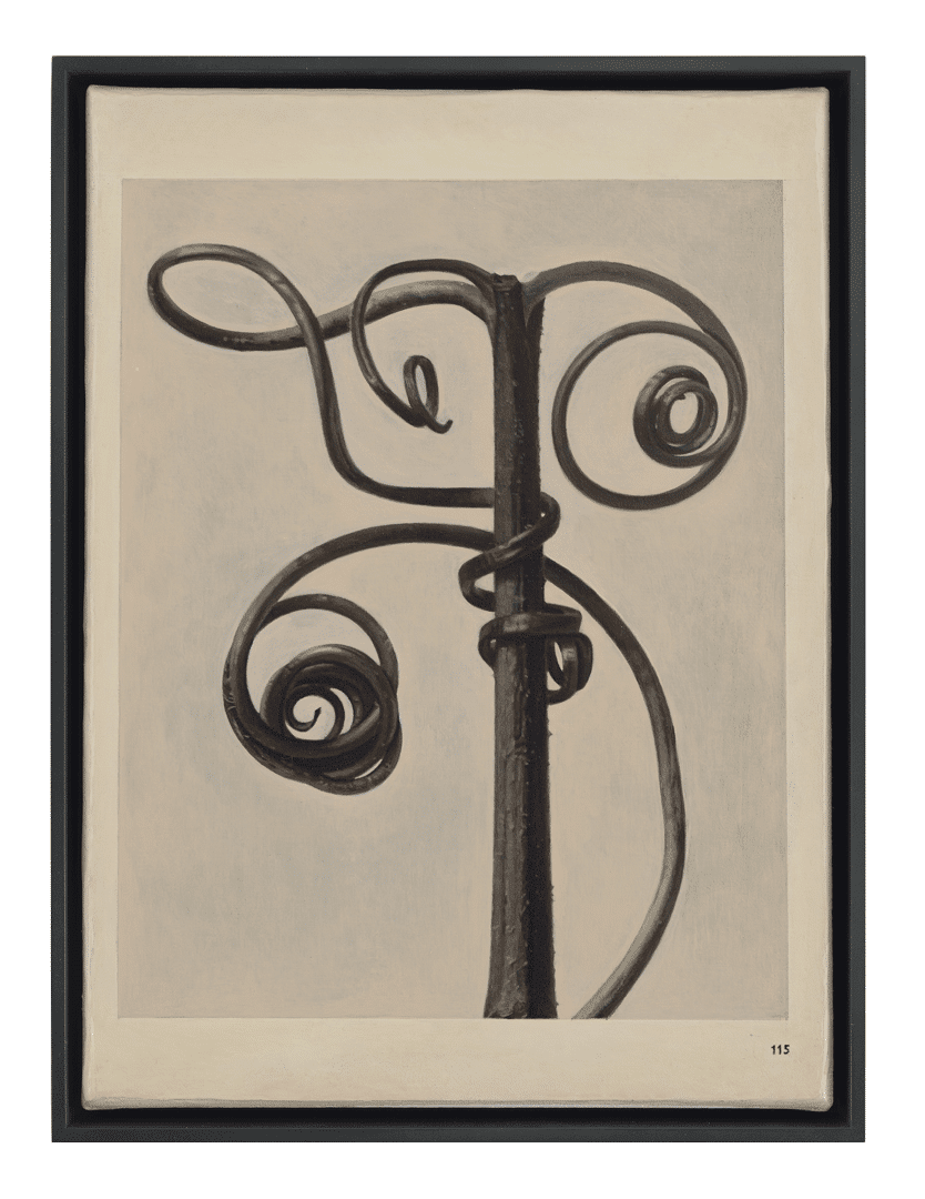 A painting by Liu Ye, titled Book Painting No. 26 (Karl Blossfeldt, Wunder in der Natur, H. Schmidt & C. Gruenter, Leipzig, 1942, Page 115), dated 2019.