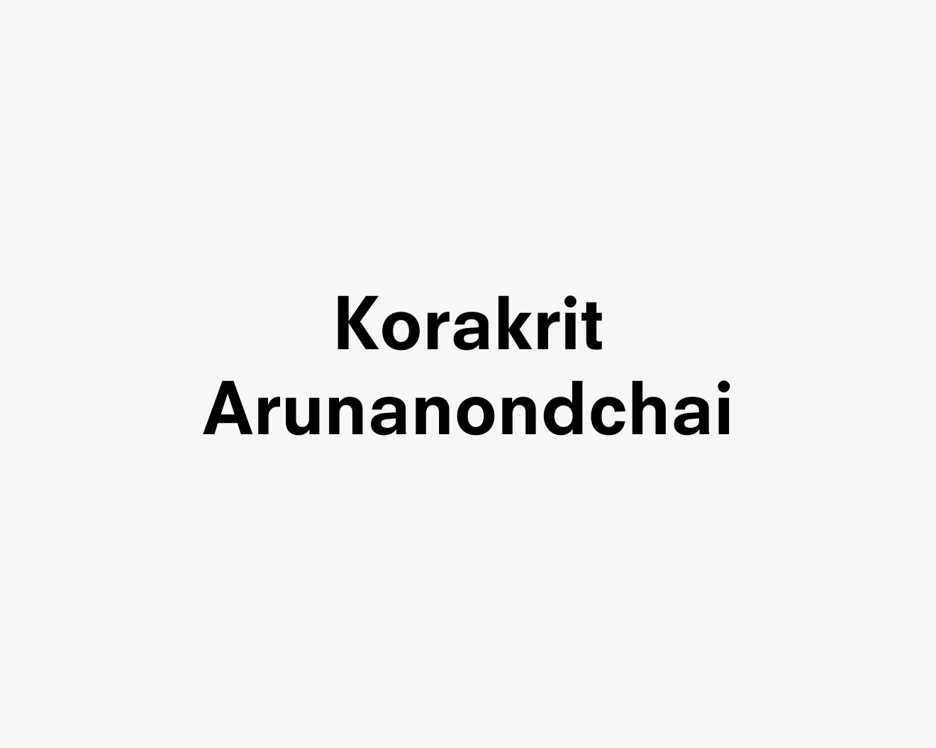 A text description that reads Korakrit Arunanondchai