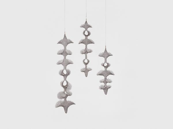 Ruth Asawa — Untitled (S.633(a-c), Trio of Hanging Reversible, Open-Window Form Sculptures)