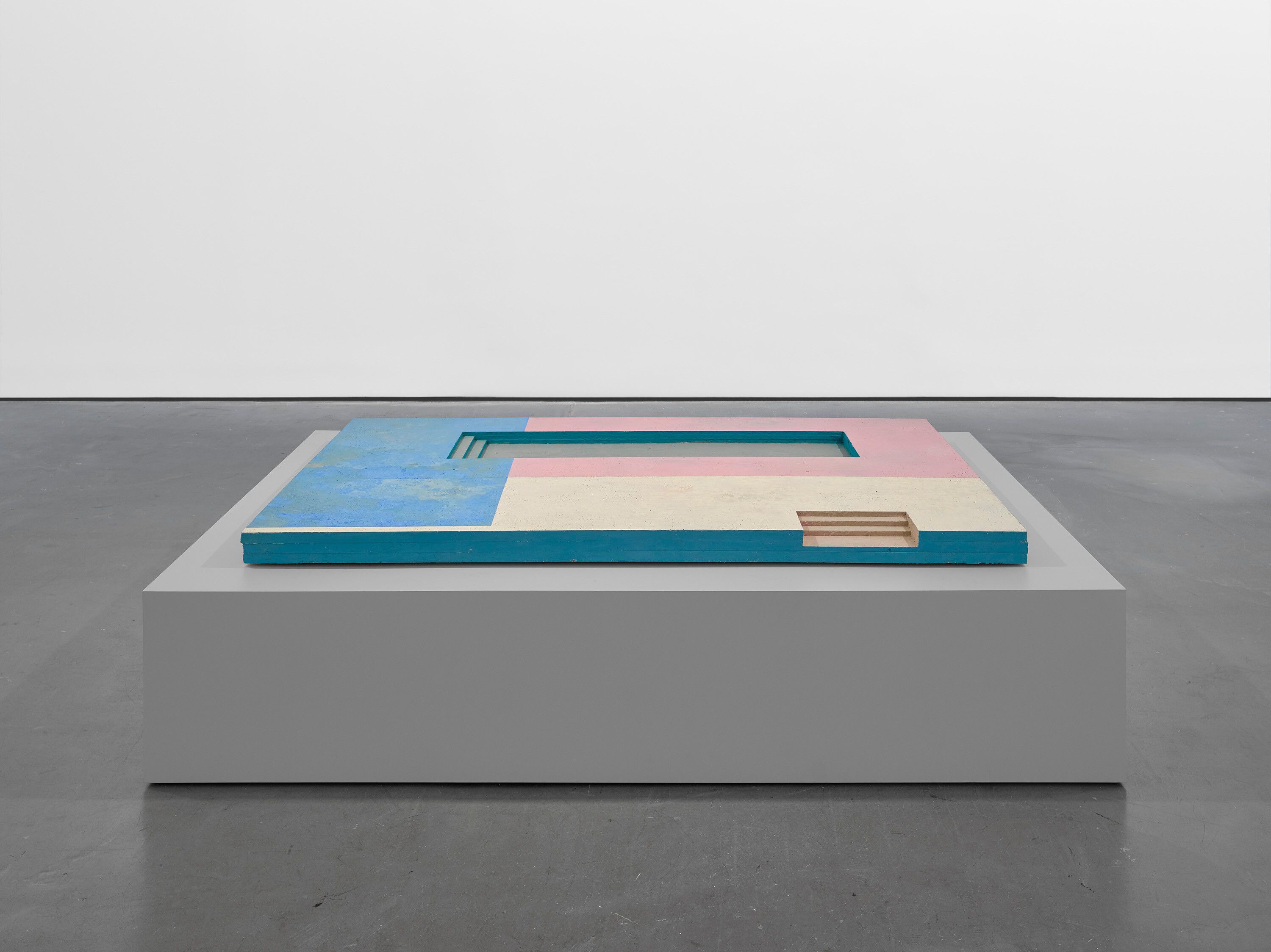 An oil stick on concrete artwork by Harold Ancart, titled Untitled, dated 2021.