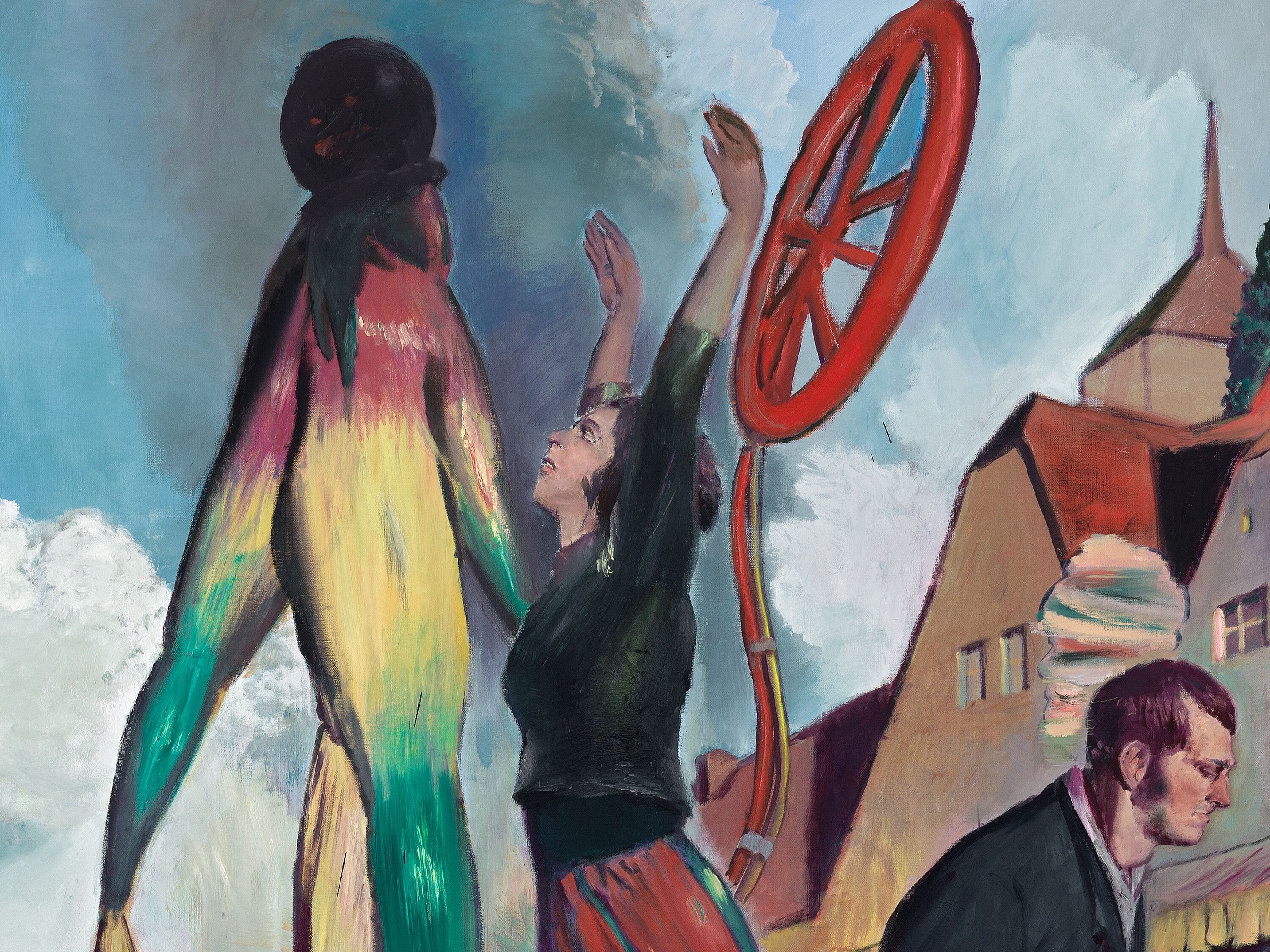 Detail from Neo Rauch, Die Pumpe, dated 2021