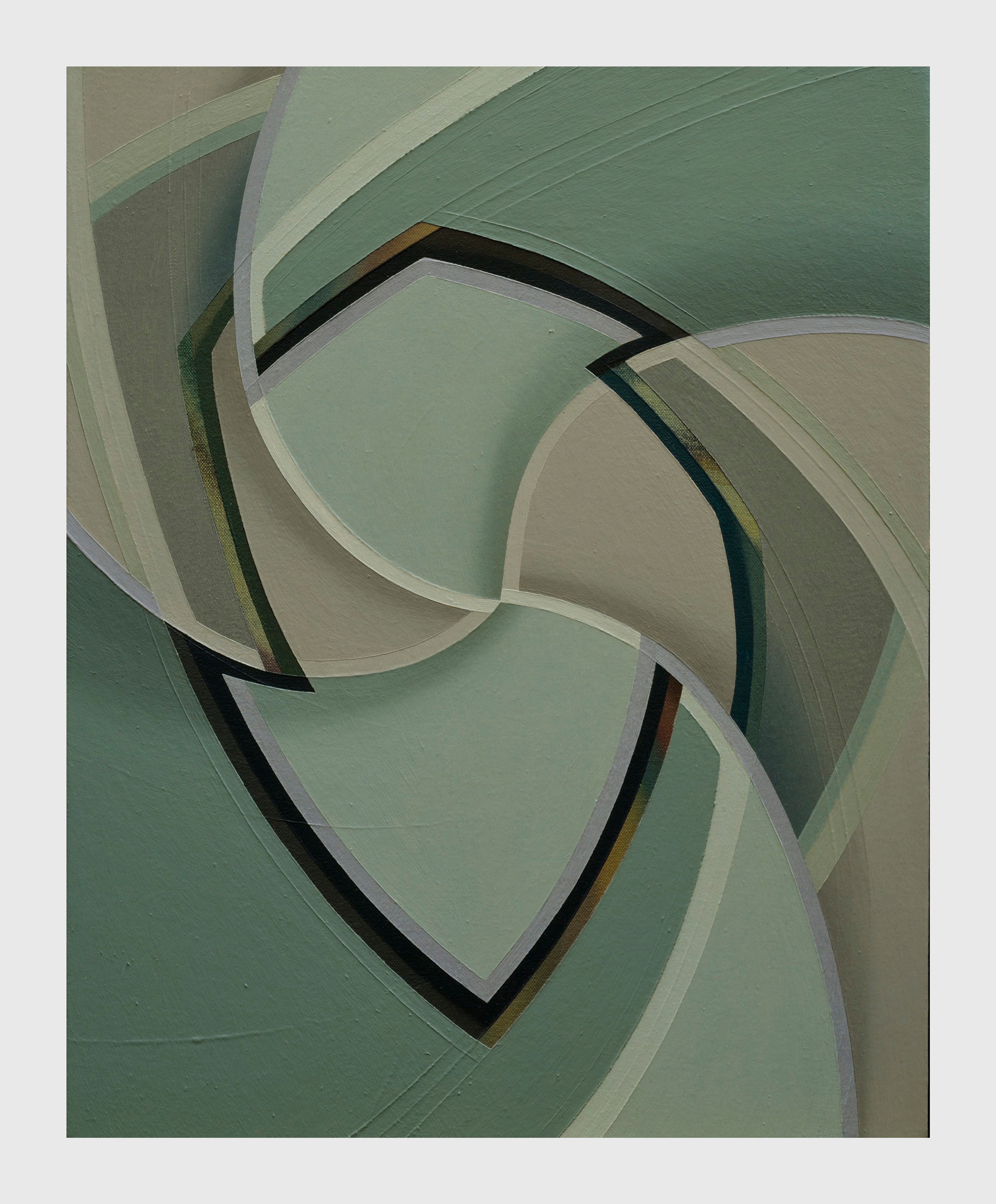 A painting by Tomma Abts, titled Ert, dated 2003.