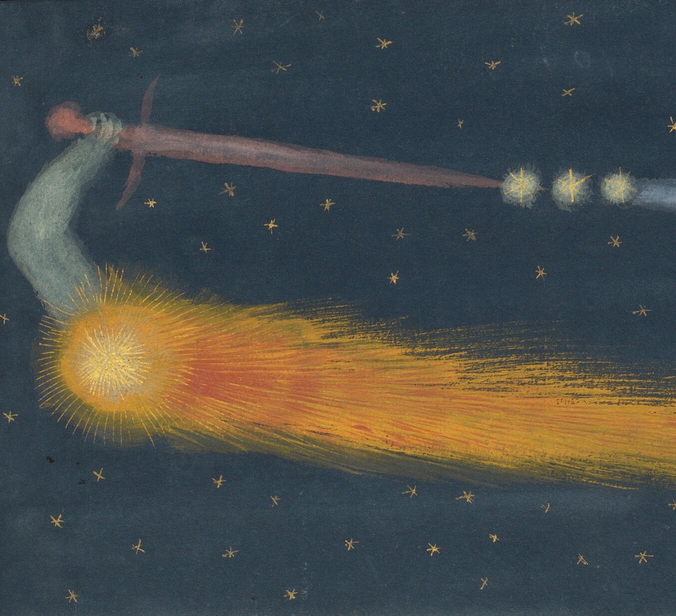 A detail from Folio 110 of the Wunderzeichenbuch (Book of Miracles), dated circa 1552.