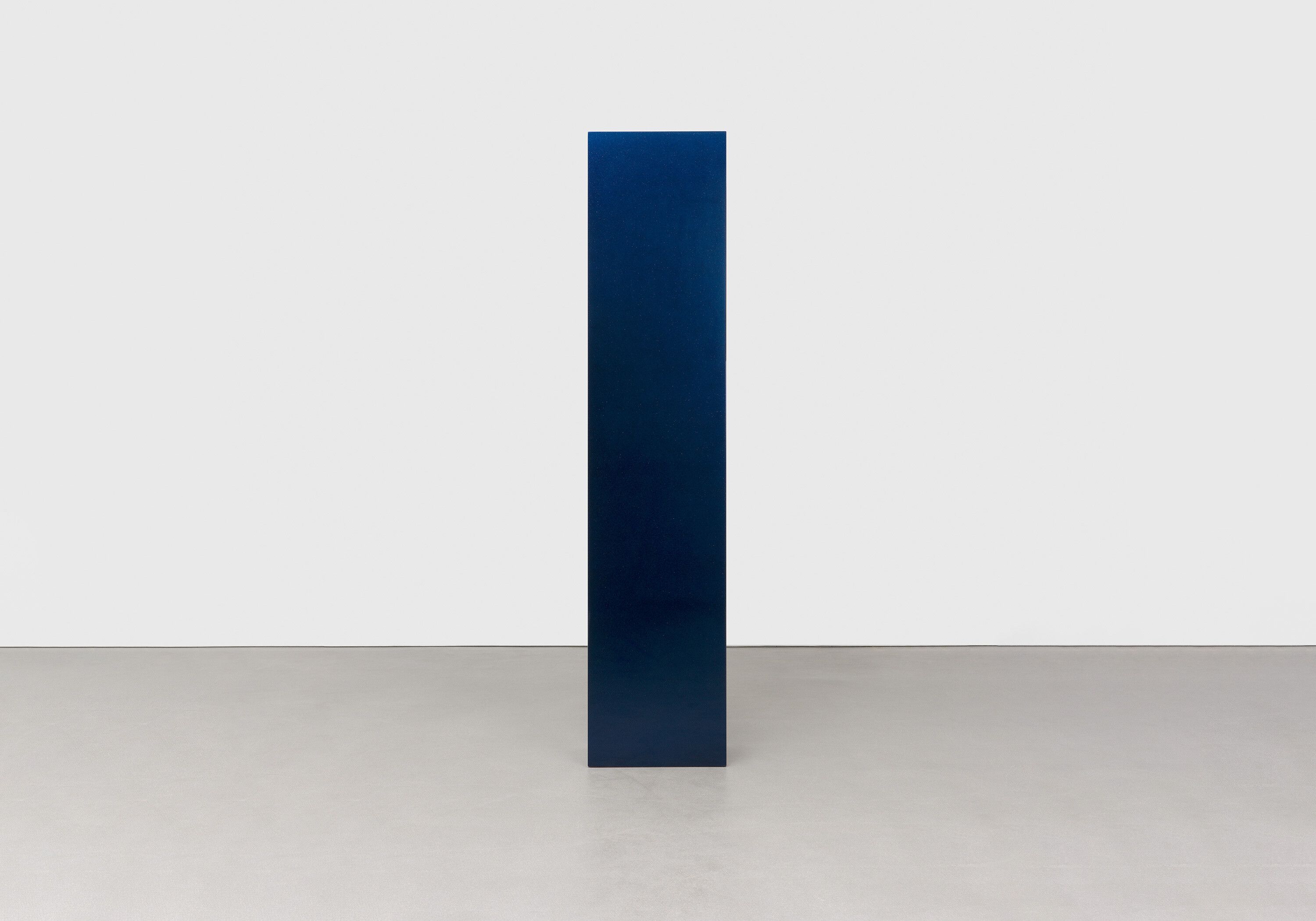 A mixed media sculpture by John McCracken, titled Cosmos, dated 2001.