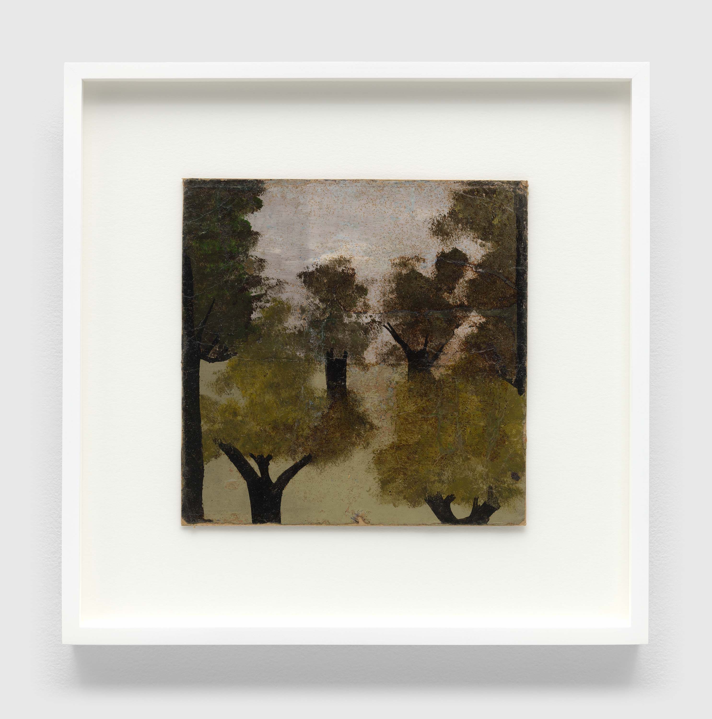 A painting by Frank Walter, called Untitled (Lavender Sky, Grove of Trees), n.d.