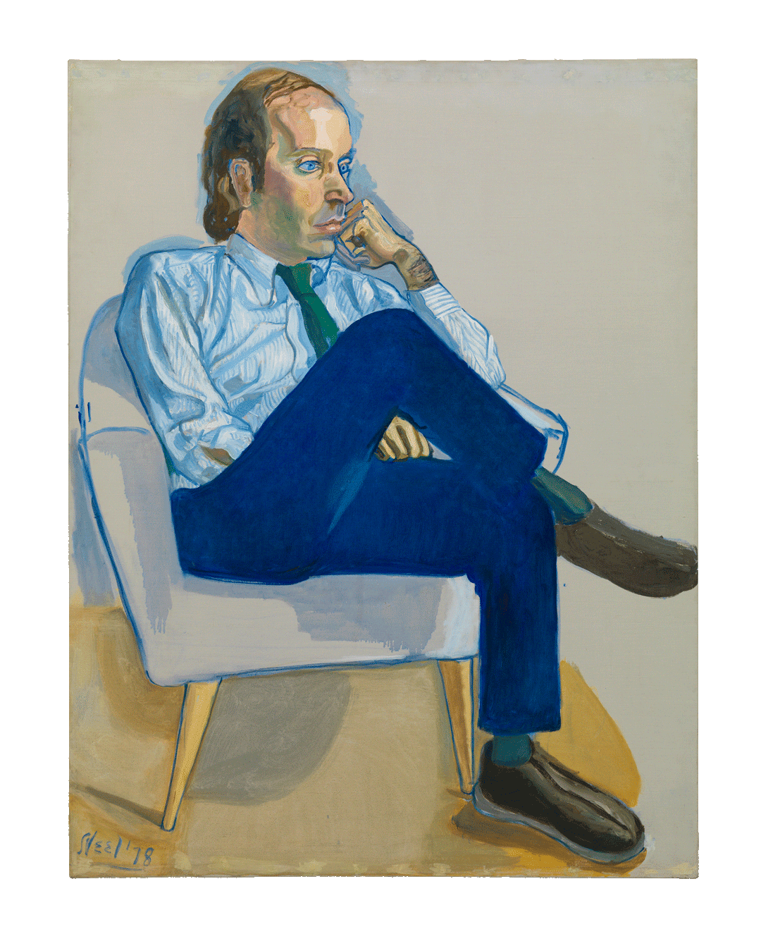 A painting by Alice Neel, titled Hartley, dated 1978.