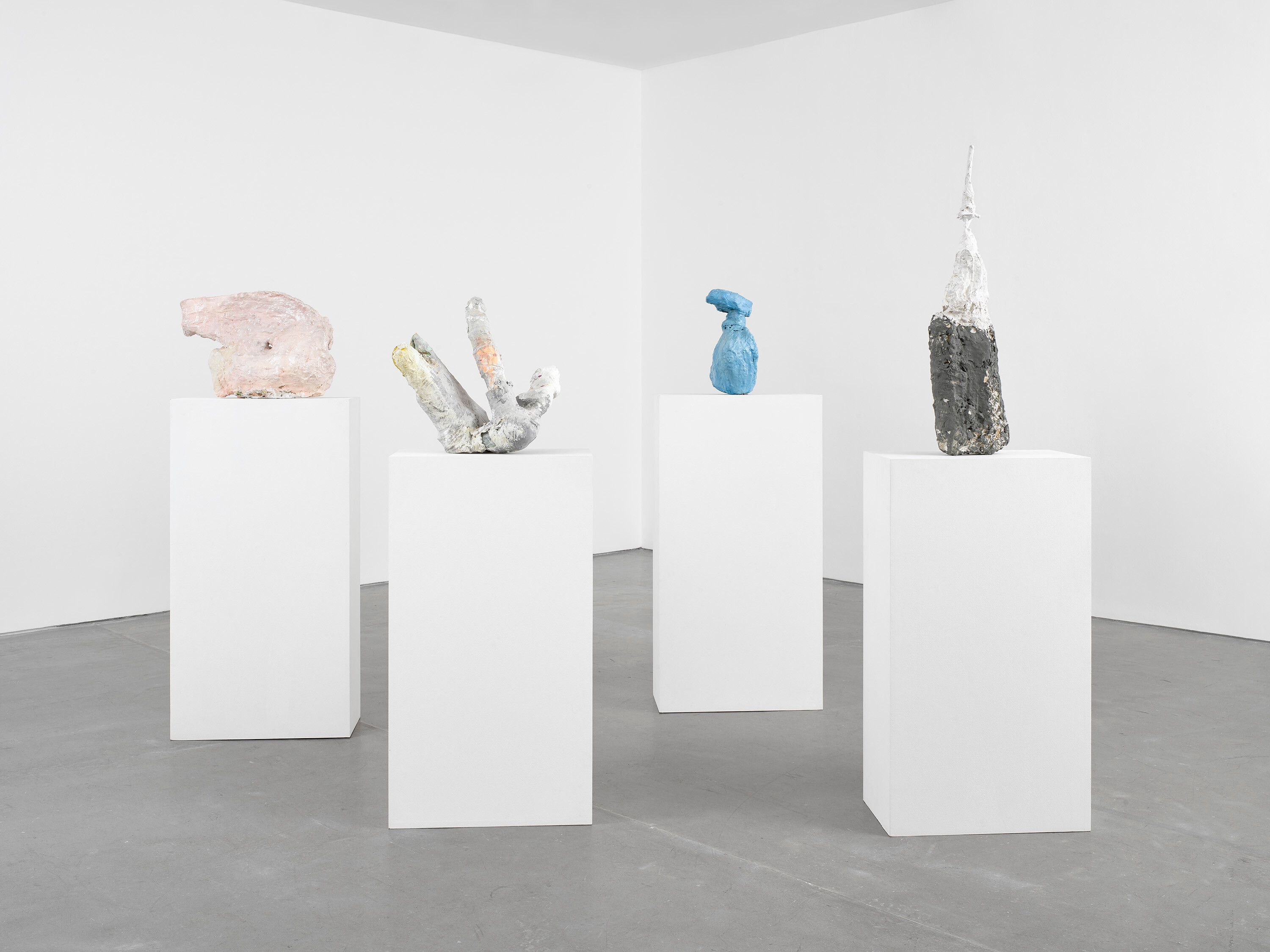 An installation by Franz West, titled 2 to 2 (do too 2 [too do 2 {to do two}]), dated 1994.