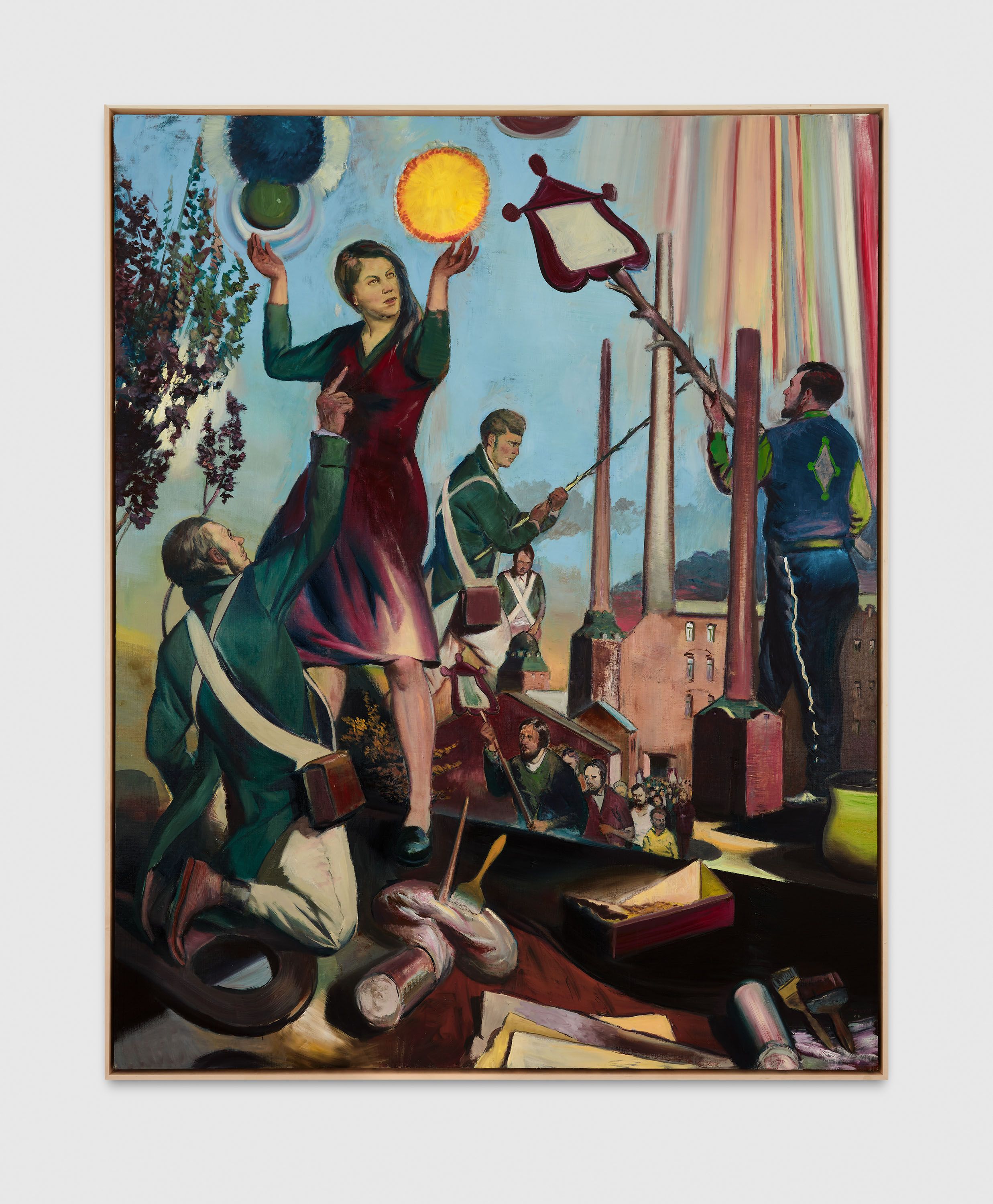 A painting by Neo Rauch, titled Sonne, dated 2023.