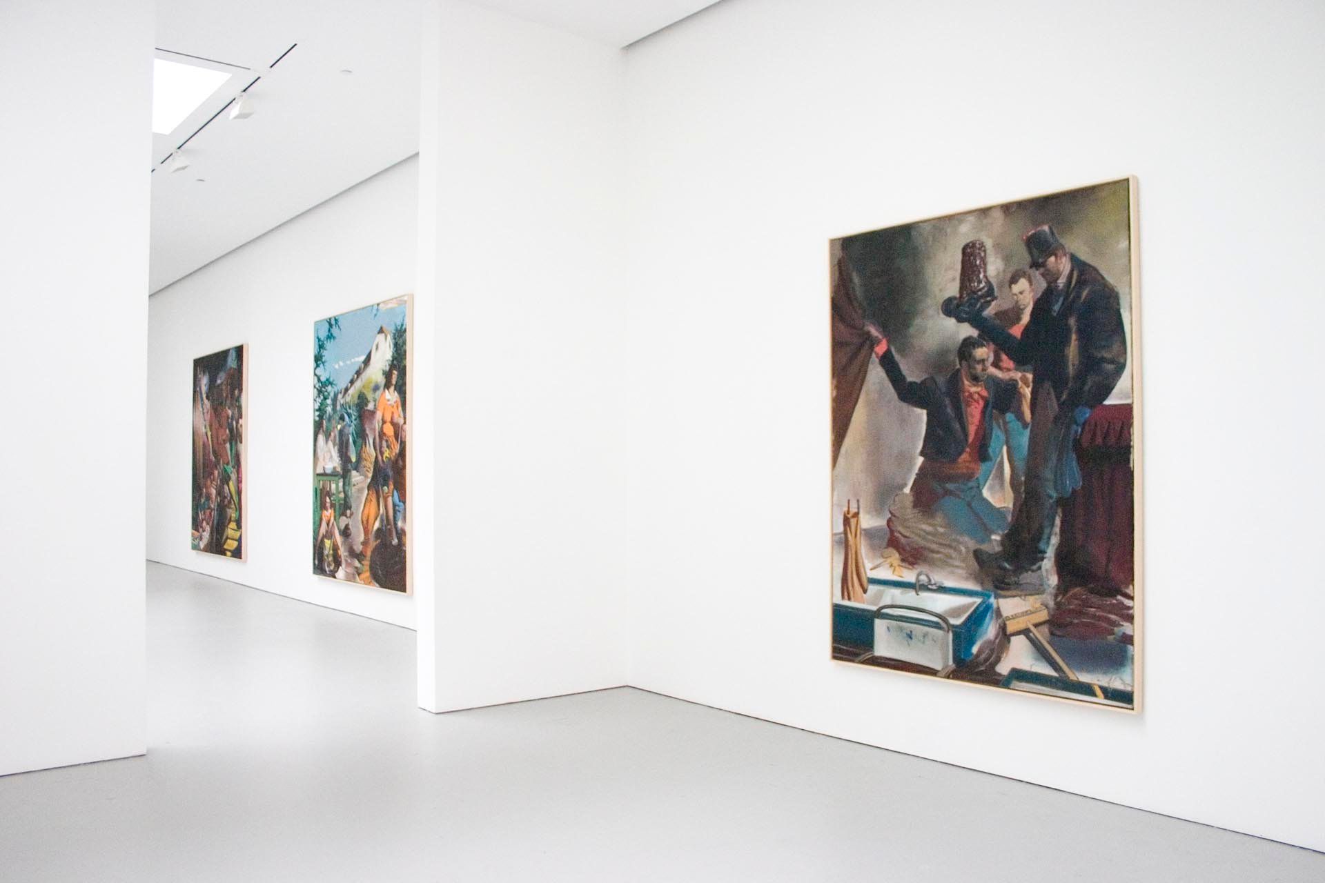 Installation view of the exhibition Neo Rauch at David Zwirner in New York, dated 2008.