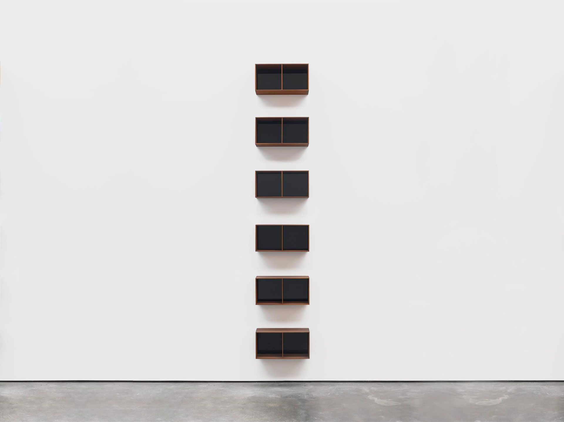 An untitled sculpture by Donald Judd, dated 1990.