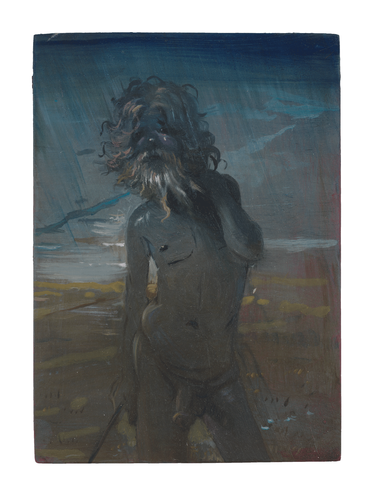 A painting by Lisa Yuskavage, titled The Last of the Hudson Highlanders, dated 2015.