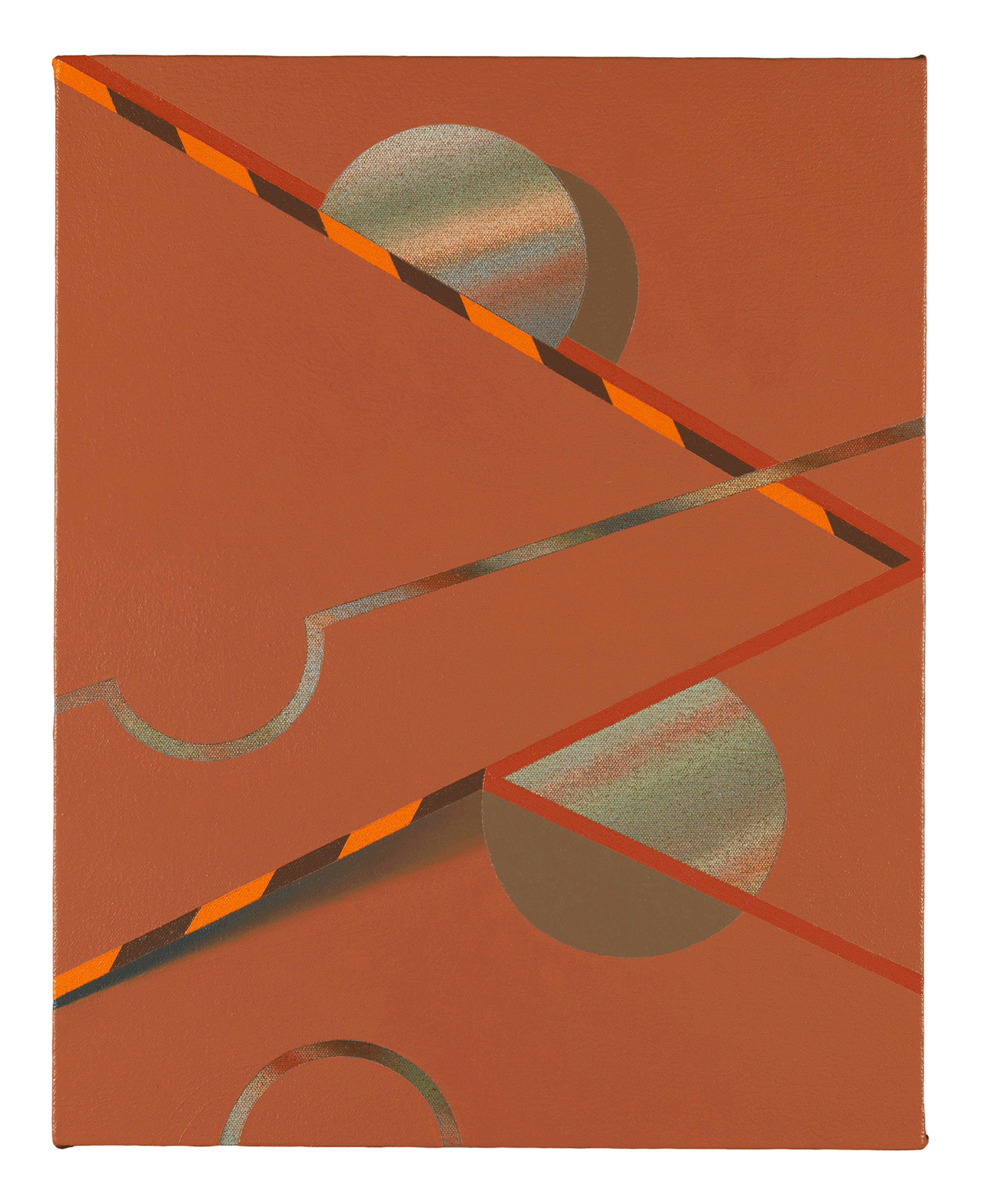 A painting by Tomma Abts, titled Hebo, dated 2013.