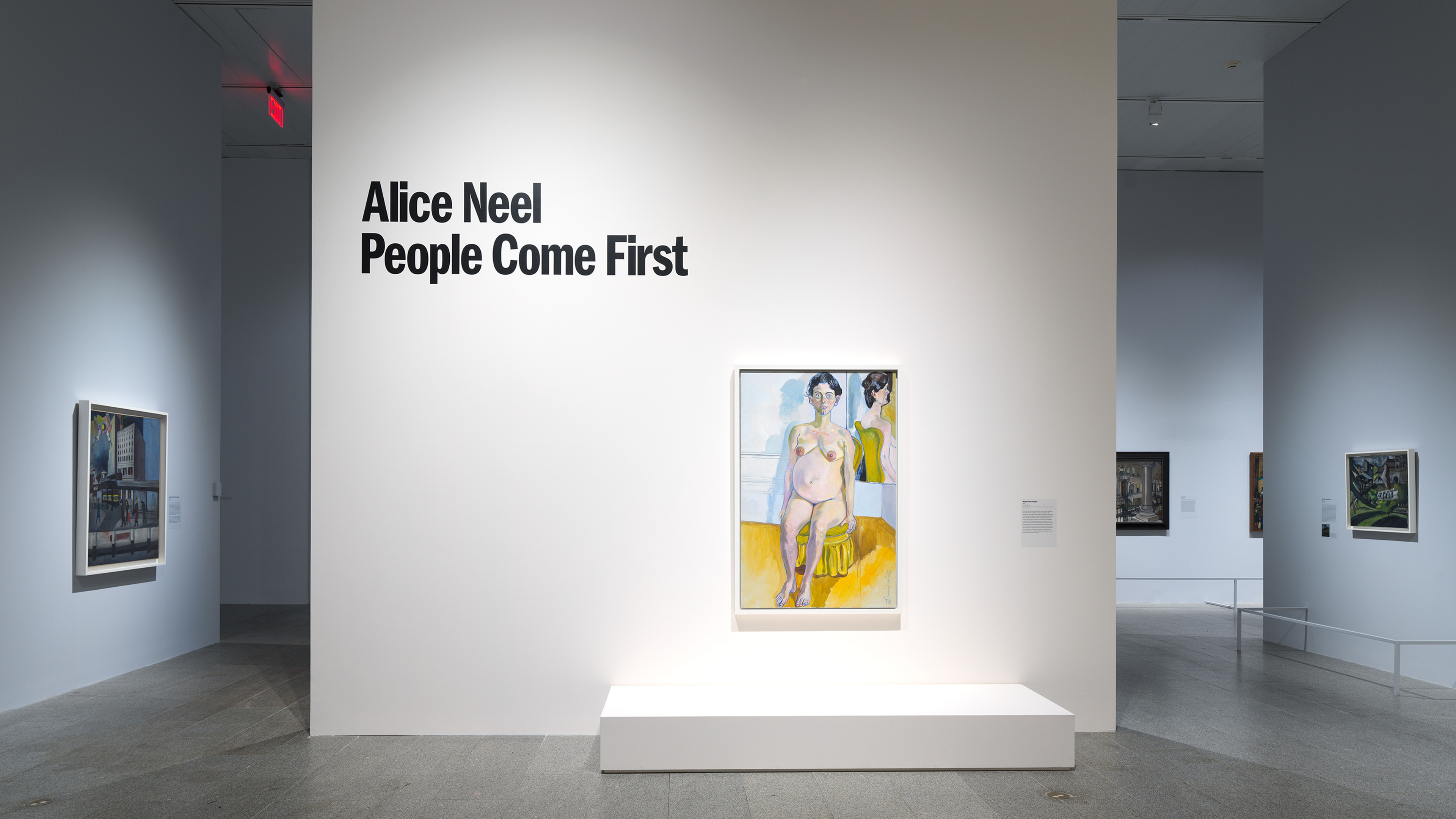 An installation view of Alice Neel: People Come First, The Metropolitan Museum of Art, 2021