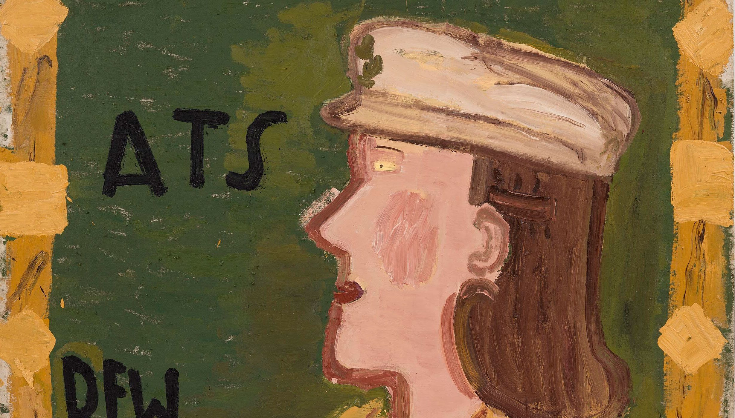 Detail of a painting by Rose Wylie.