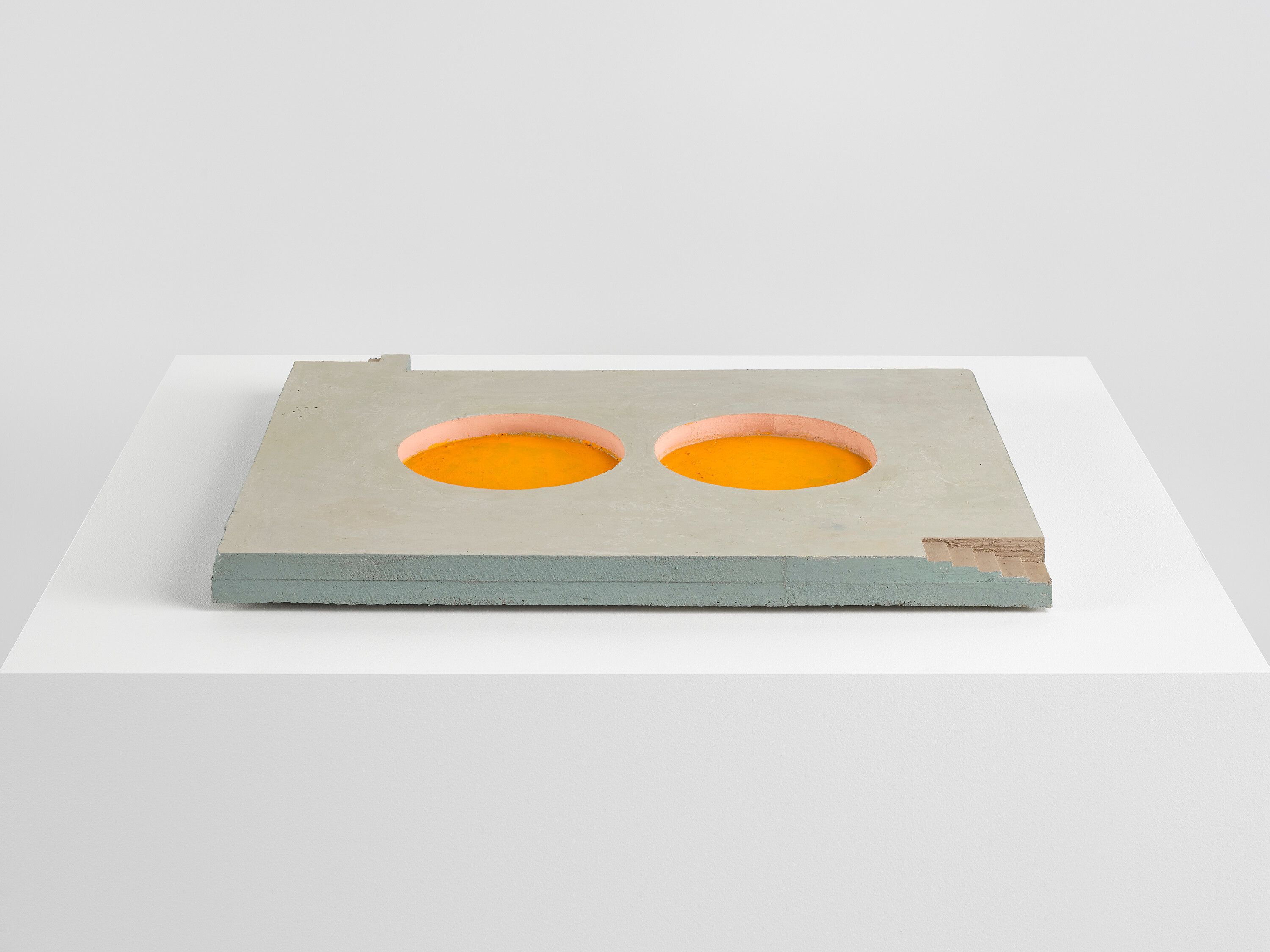 An oil stick on concrete artwork by Harold Ancart, titled Untitled, dated 2021.