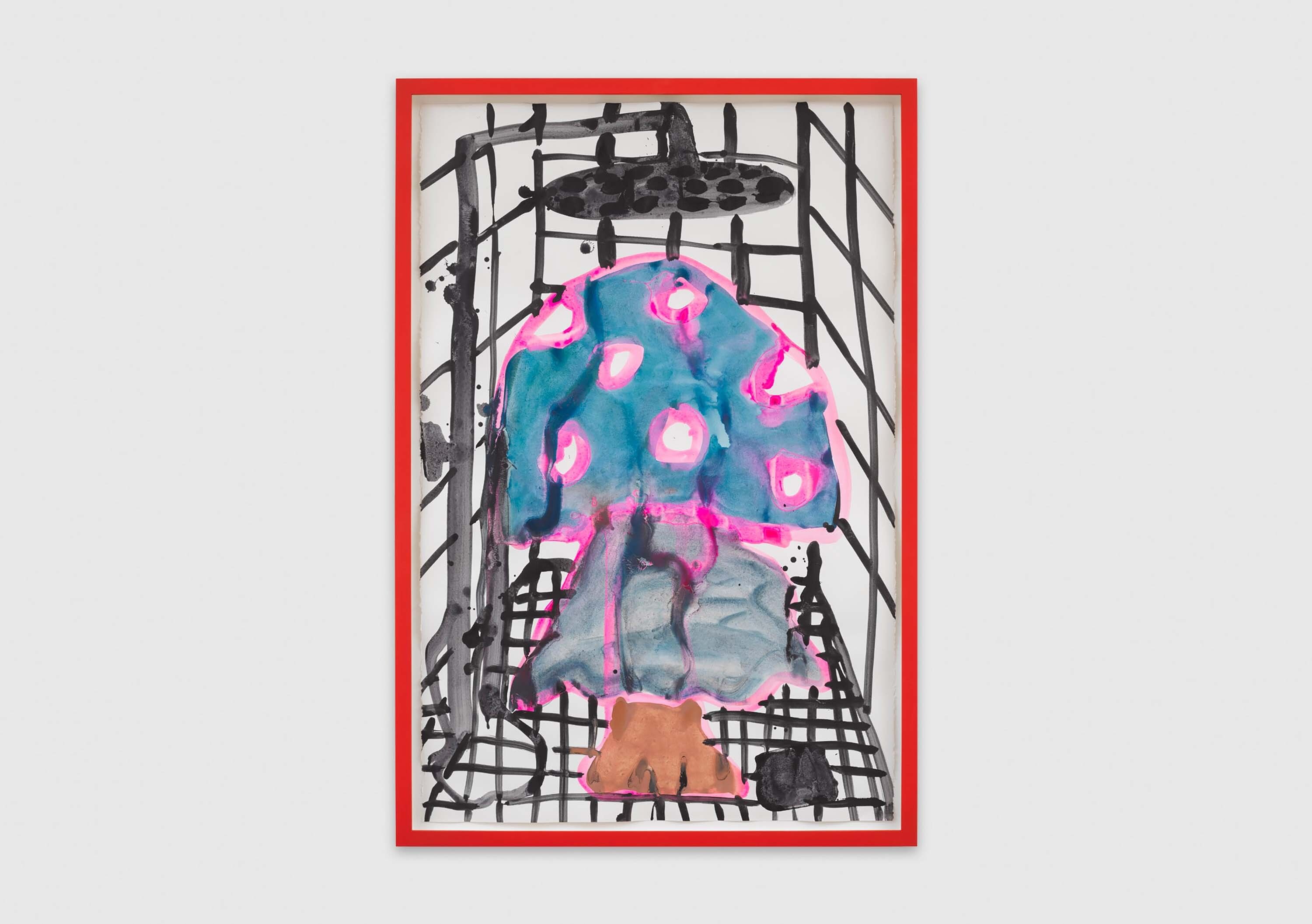 An untitled work on paper by Katherine Bernhardt, dated 2022.