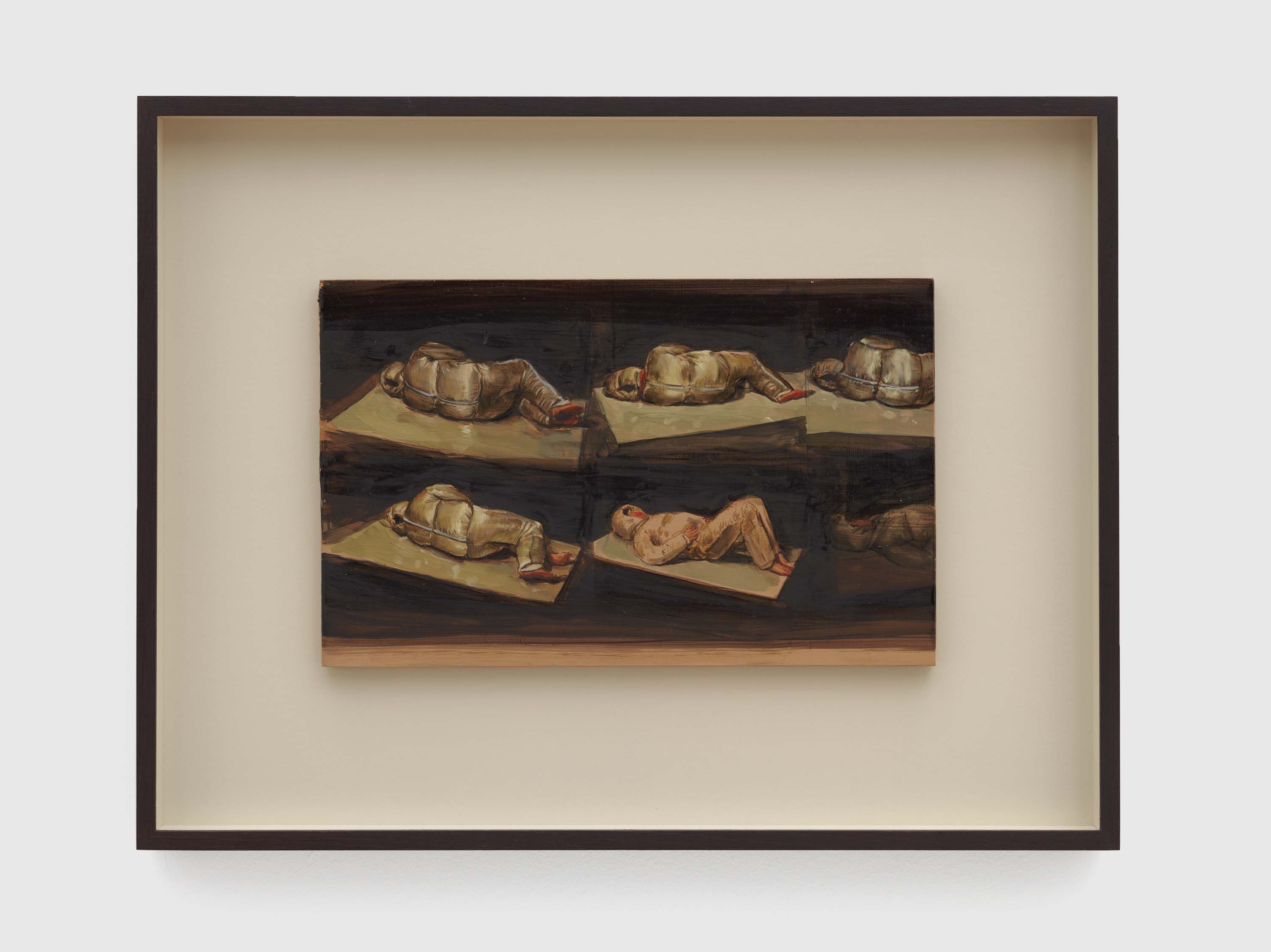 A painting by Michaël Borremans, titled Commuter (III), dated 2021.