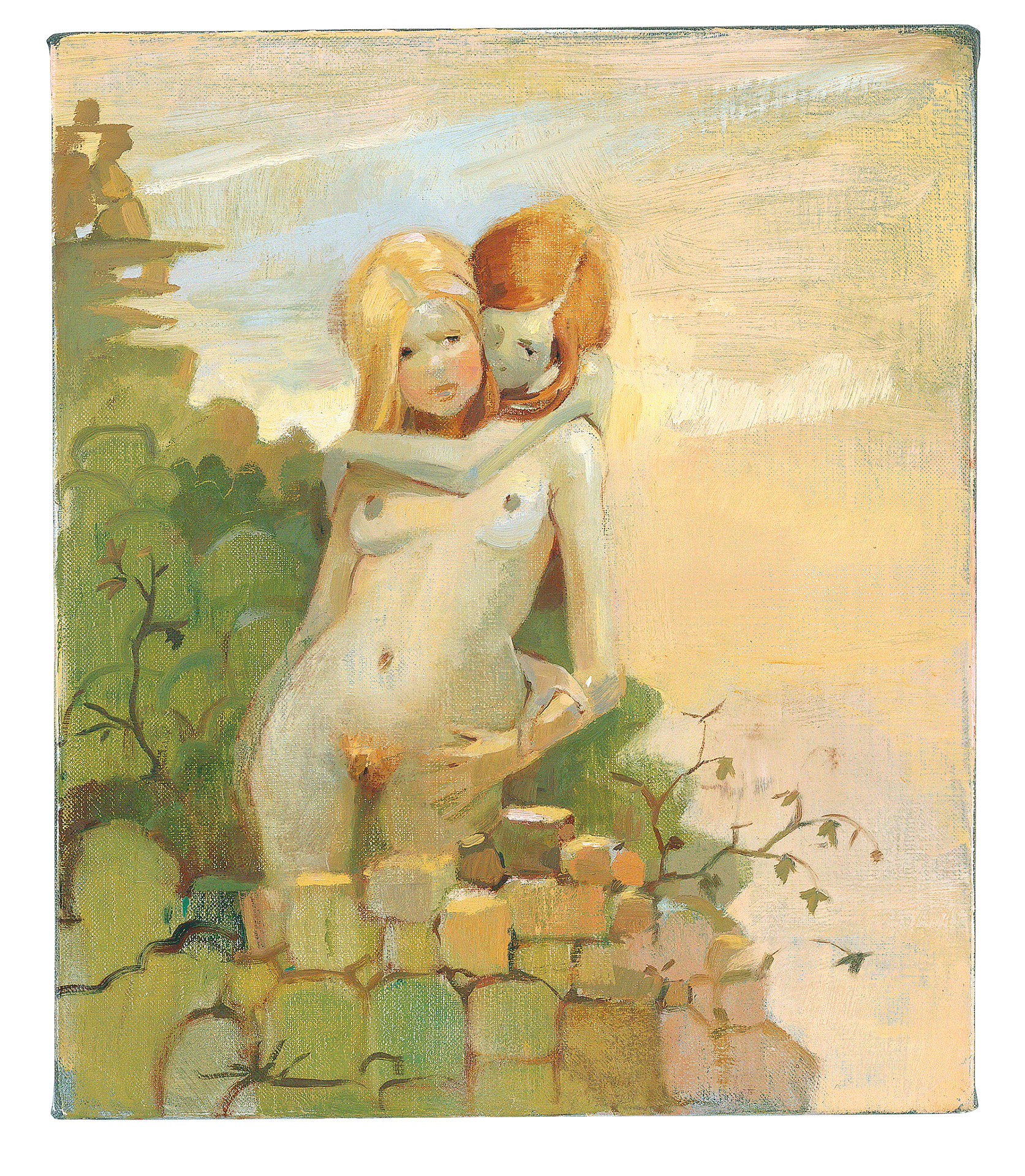 A painting by Lisa Yuskavage, titled Cheating, dated 2006.