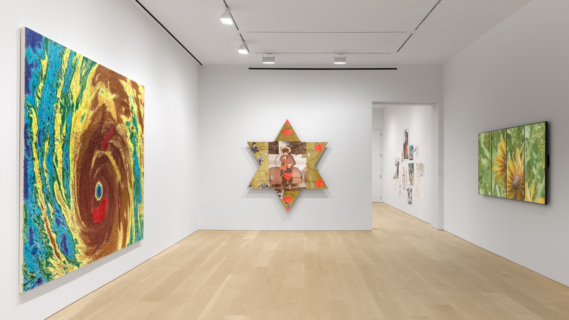 An installation view of the exhibition Miami NY at David Zwirner, New York, dated 2020.