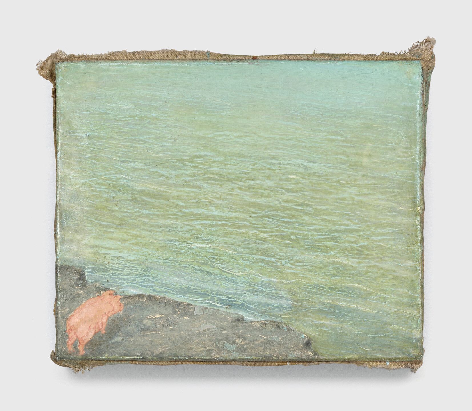 A painting by Francis Alÿs, titled Untitled (Study for 'Don't Cross the Bridge Before You Get to the River'), dated 2007 to 2008.