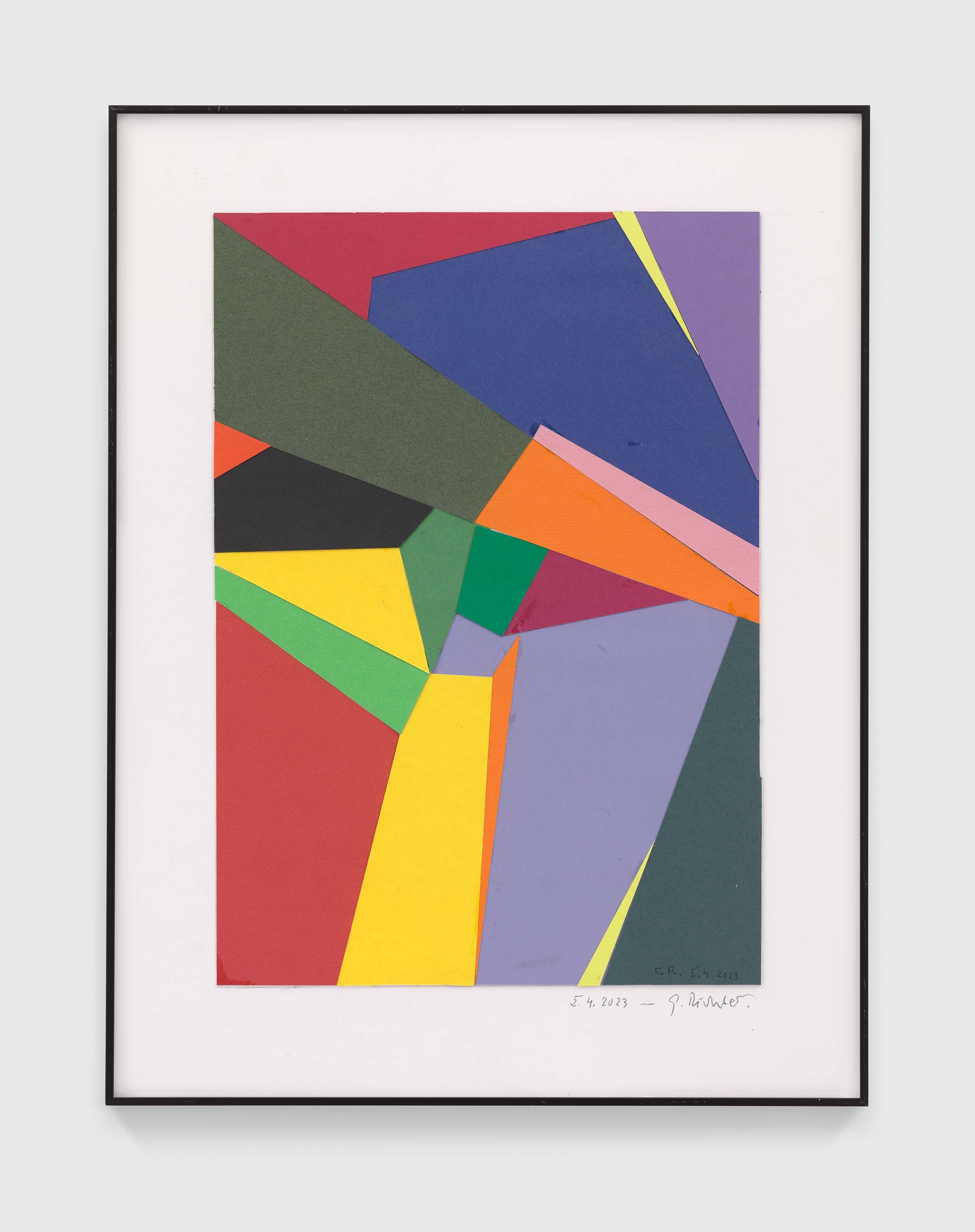 A work on paper by Gerhard Richter, titled 5.4.2023, dated 2023.