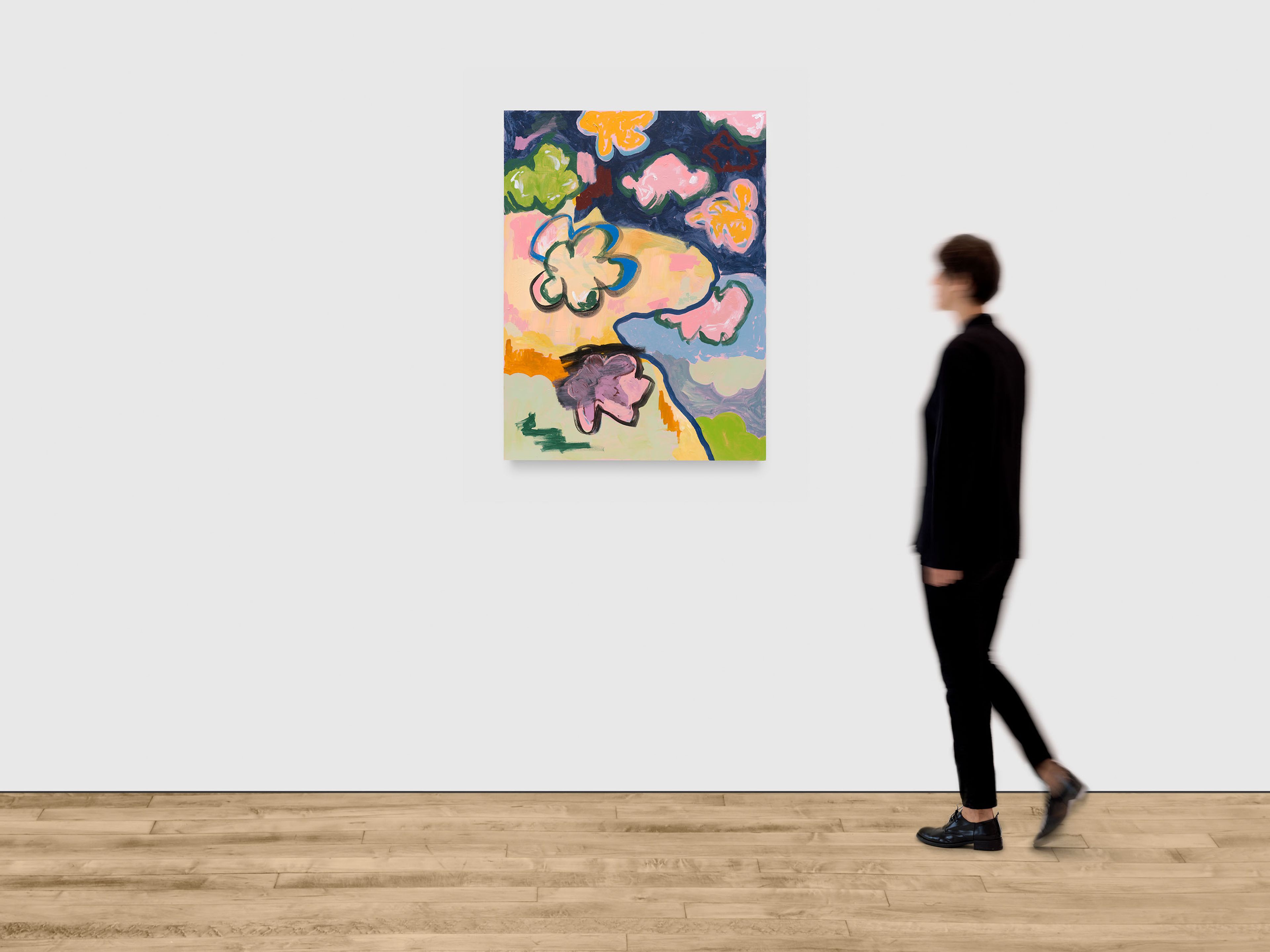 A painting by EJ Hill, titled a lilting, dated 2025.