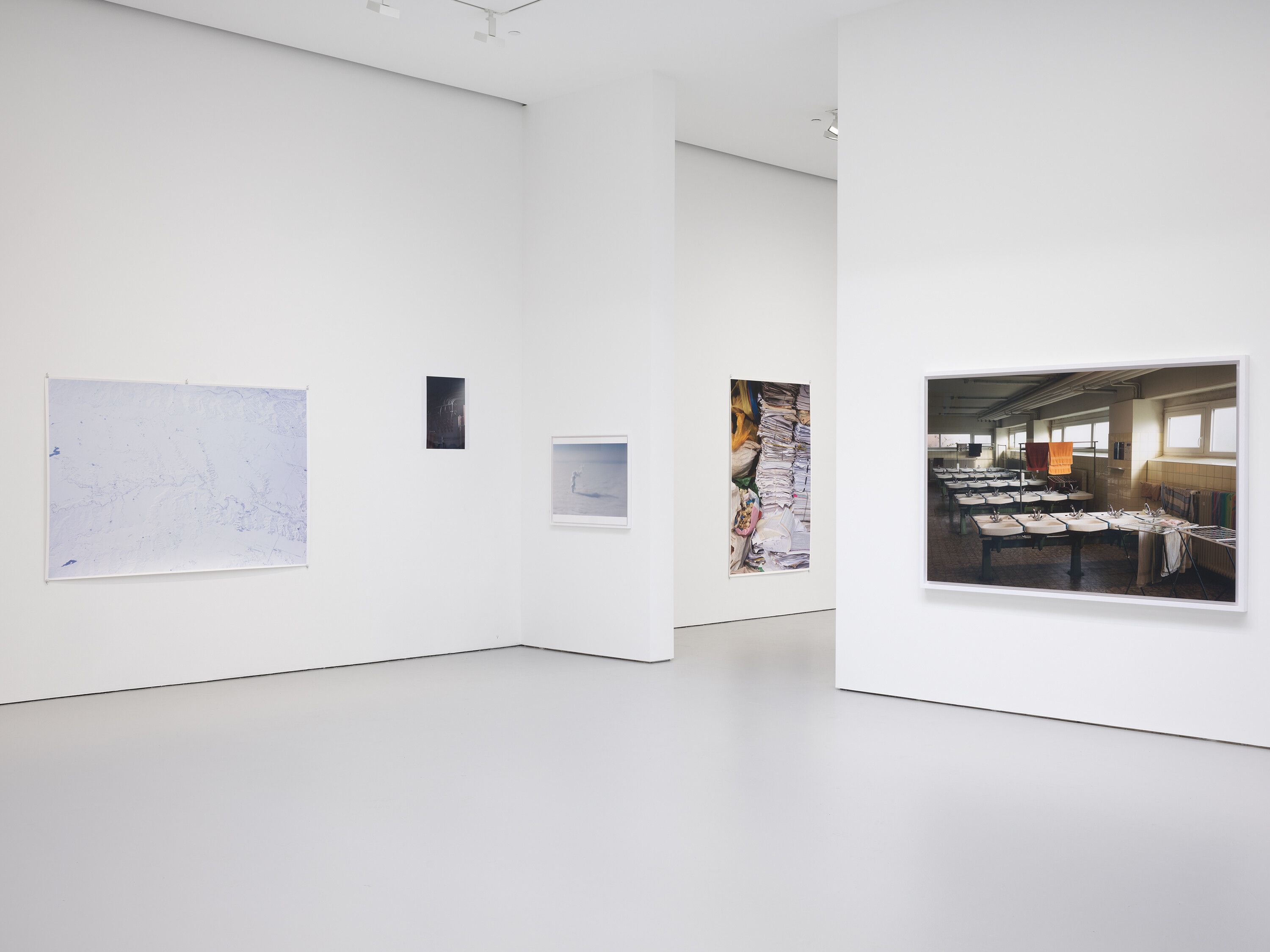 An installation view of the exhibition, Wolfgang Tillmans: Fold Me, at David Zwirner in New York, dated 2023.