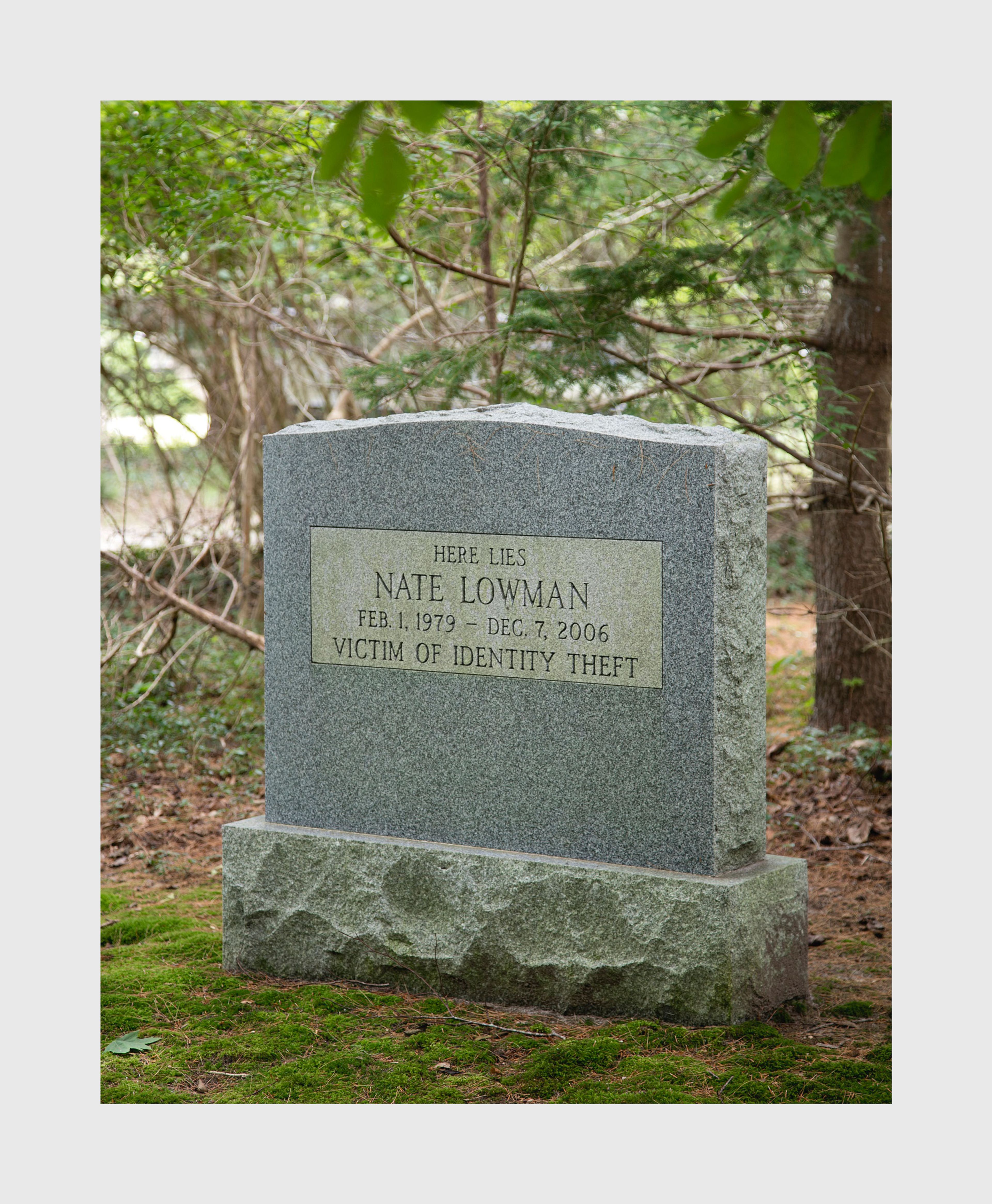 A granite artwork by Nate Lowman, titled Nate Lowman, 2006 to 2007.