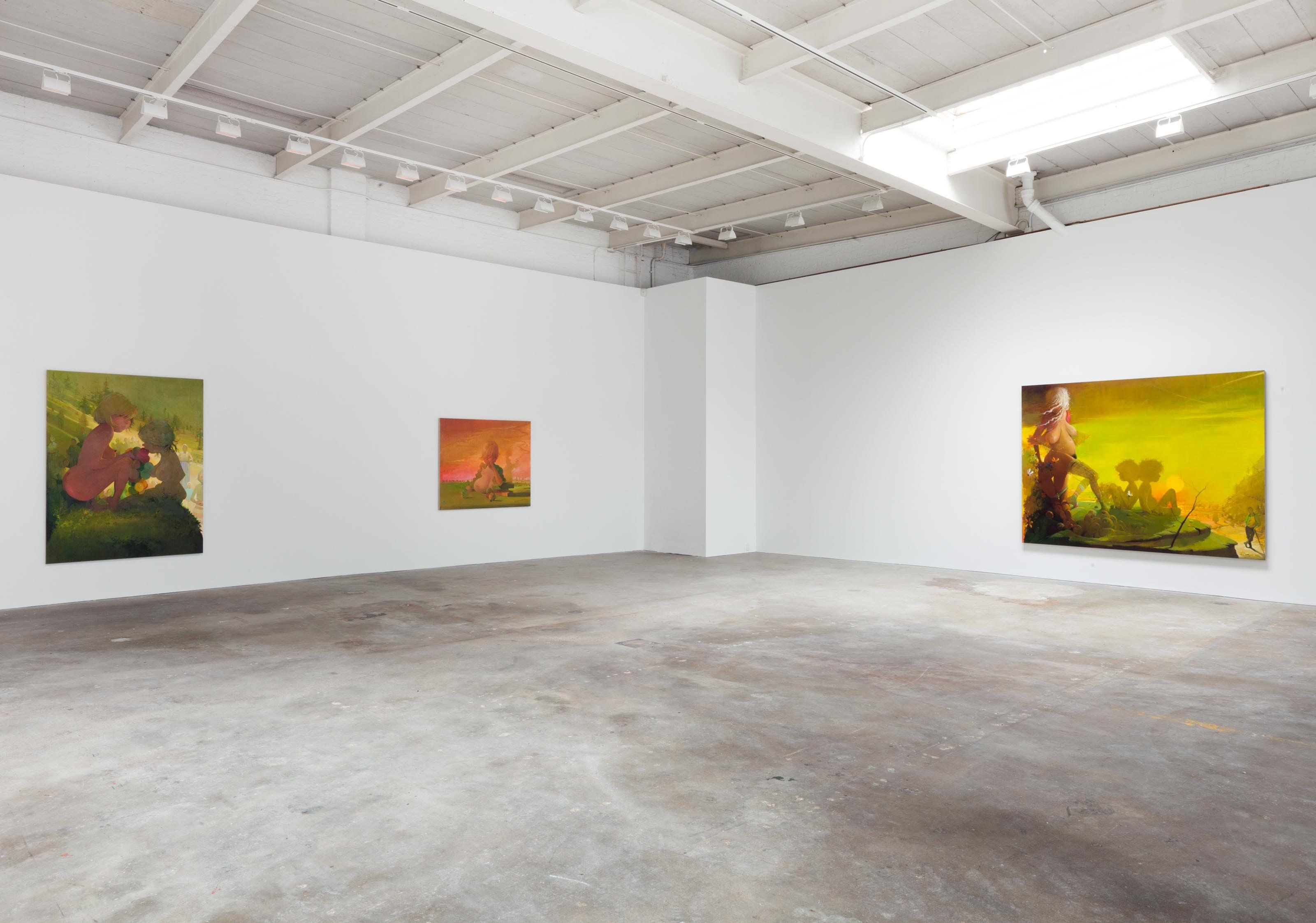 Installation view of the exhibition Lisa Yuskavage at David Zwirner in New York, dated 2011.