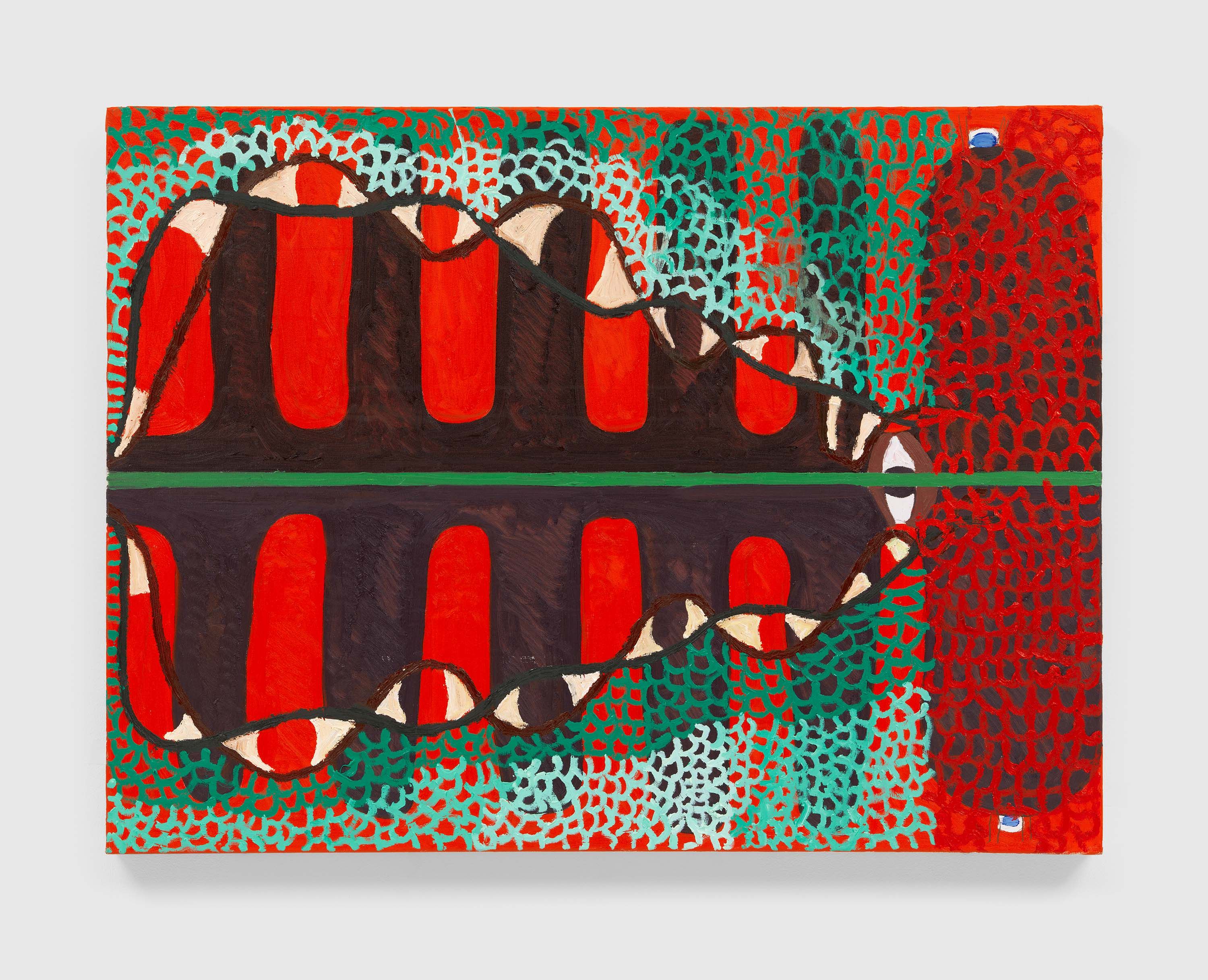 An untitled painting by Peter Williams, dated 2021.