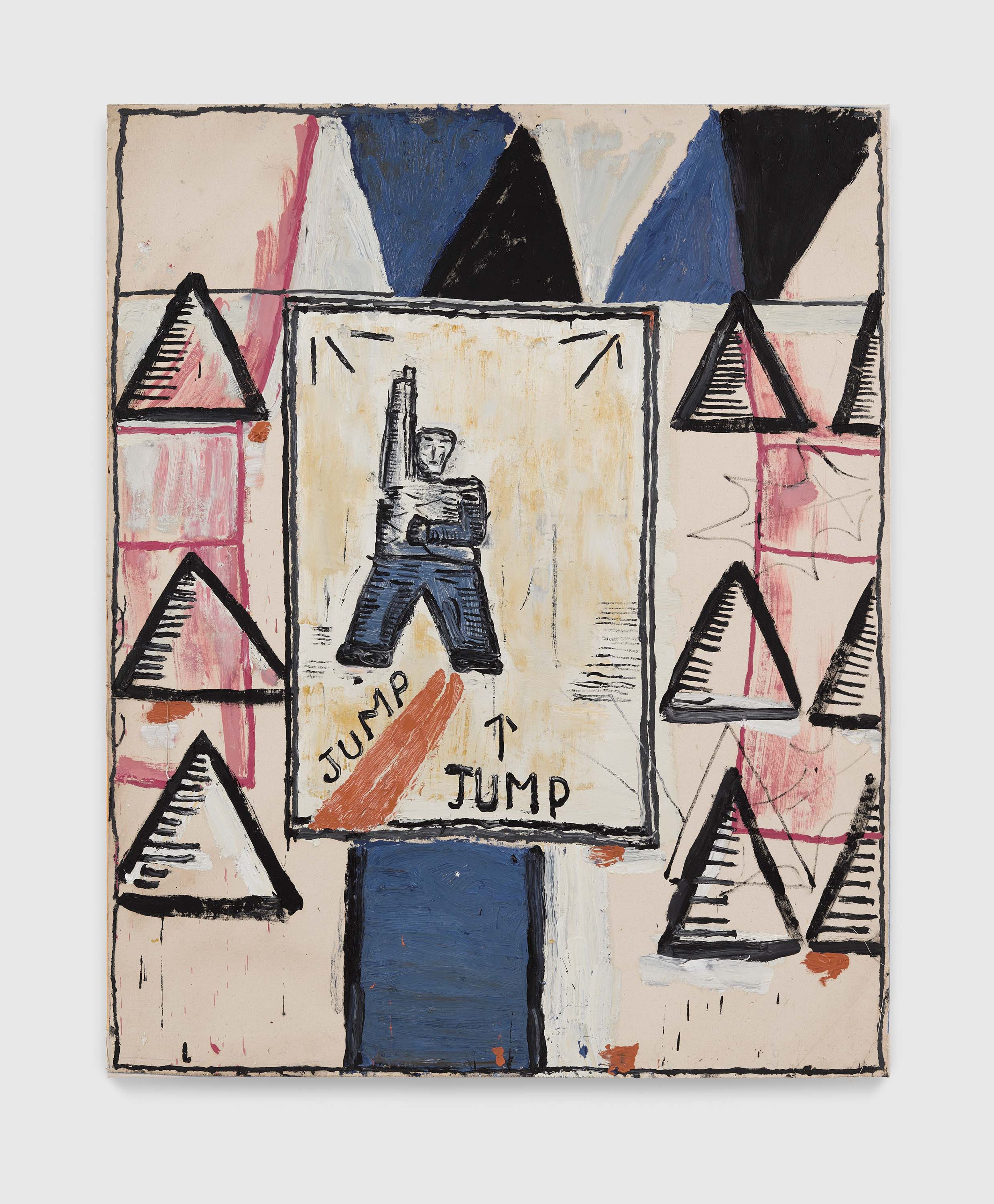 A painting by Rose Wylie, titled American Dancer, dated 2024.