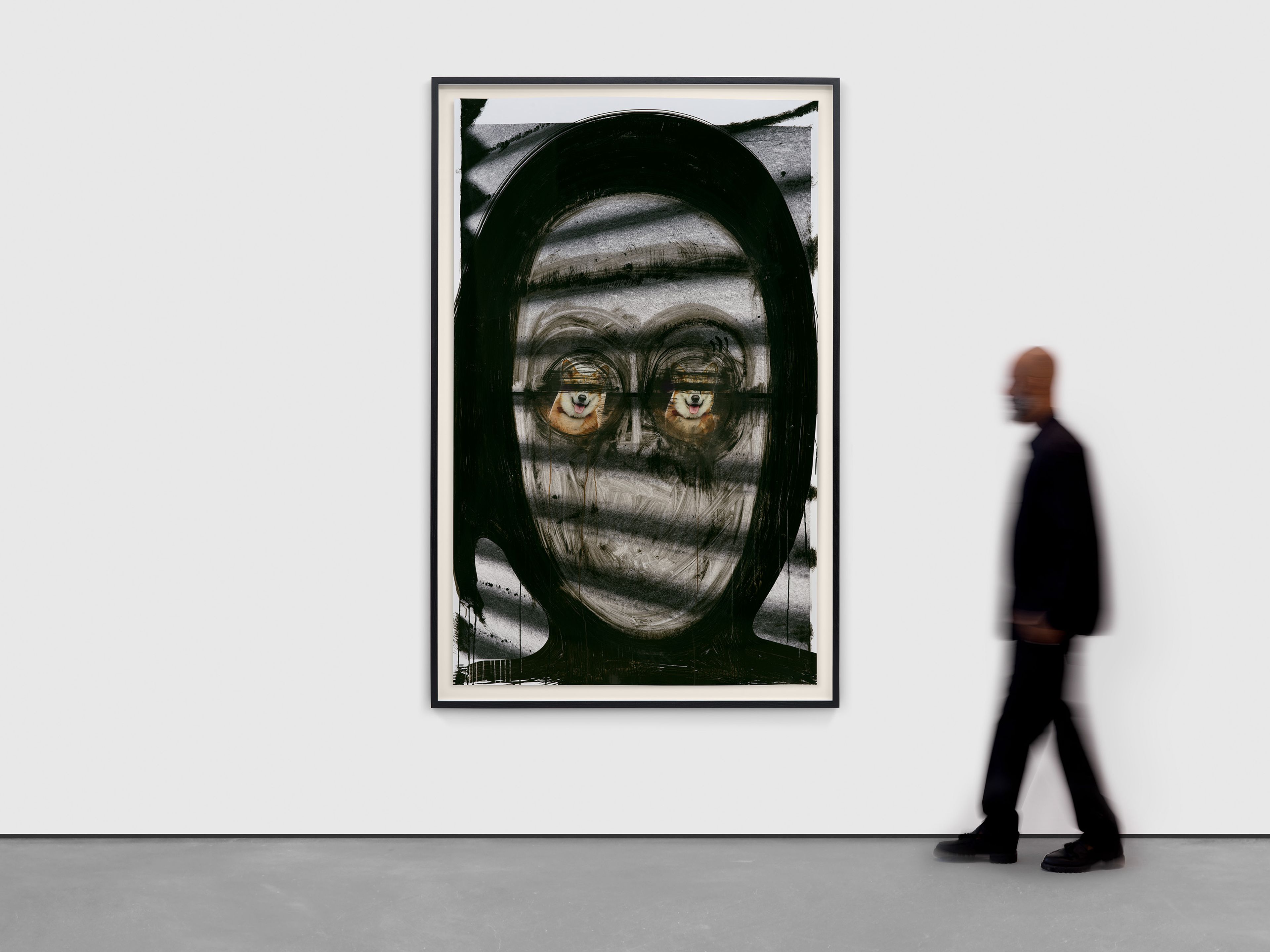 An untitled work on paper by Huma Bhabha, dated 2025.