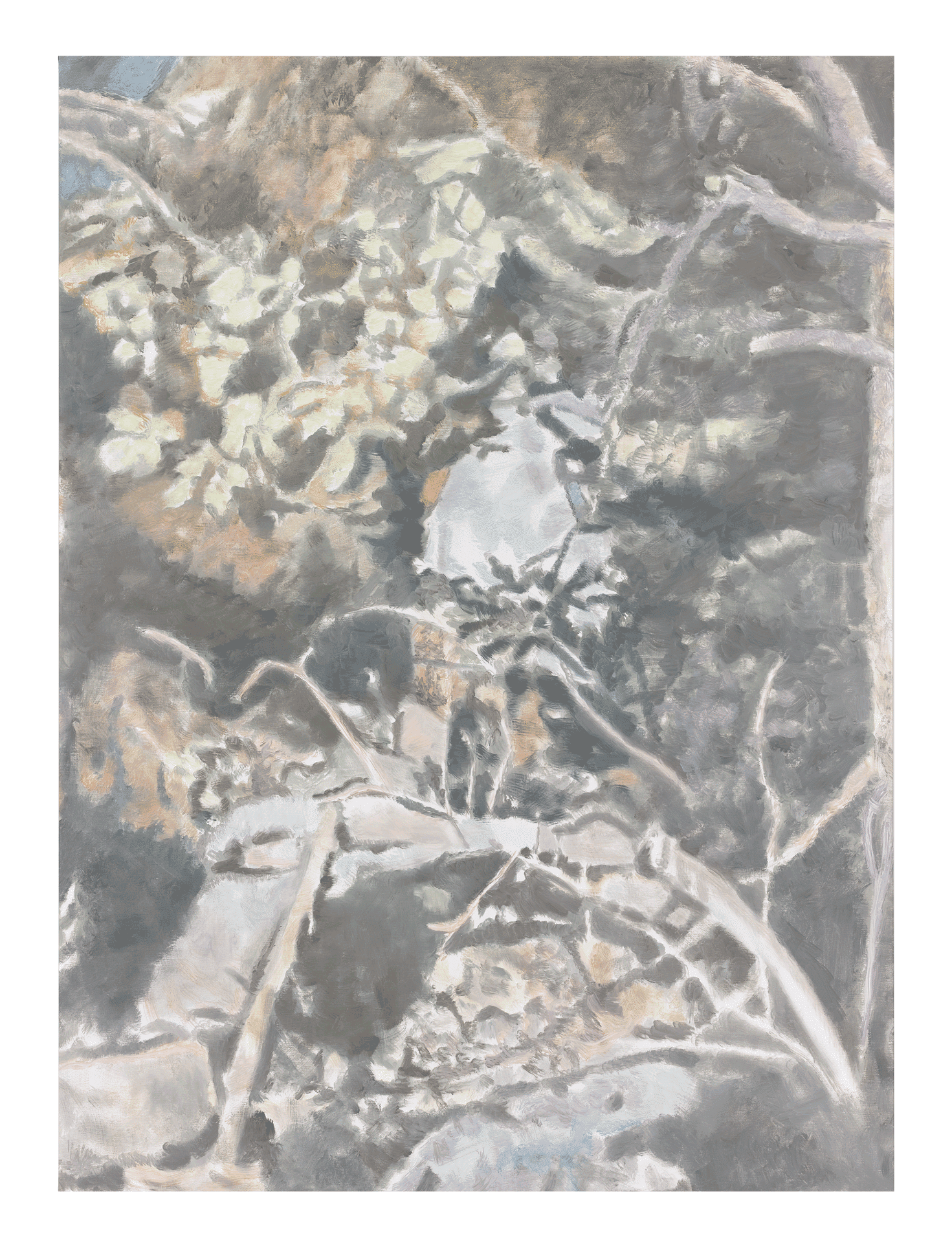 A painting by Luc Tuymans, titled Diorama, dated 2014.