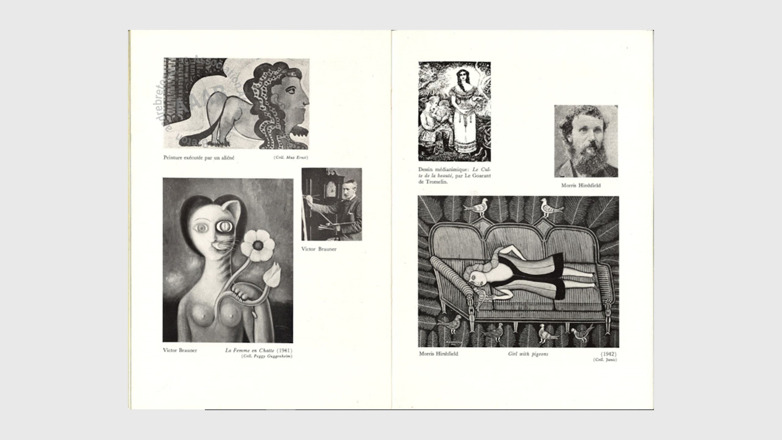 A Spread from First Papers of Surrealism, dated 1942