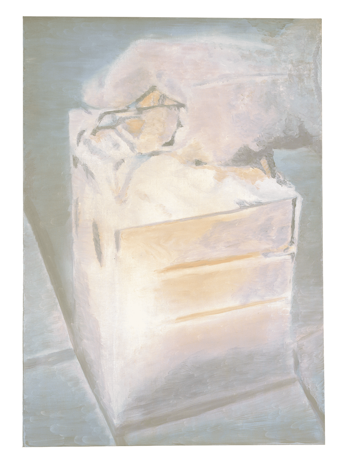 A painting by Luc Tuymans, titled Frozen, dated 2003.