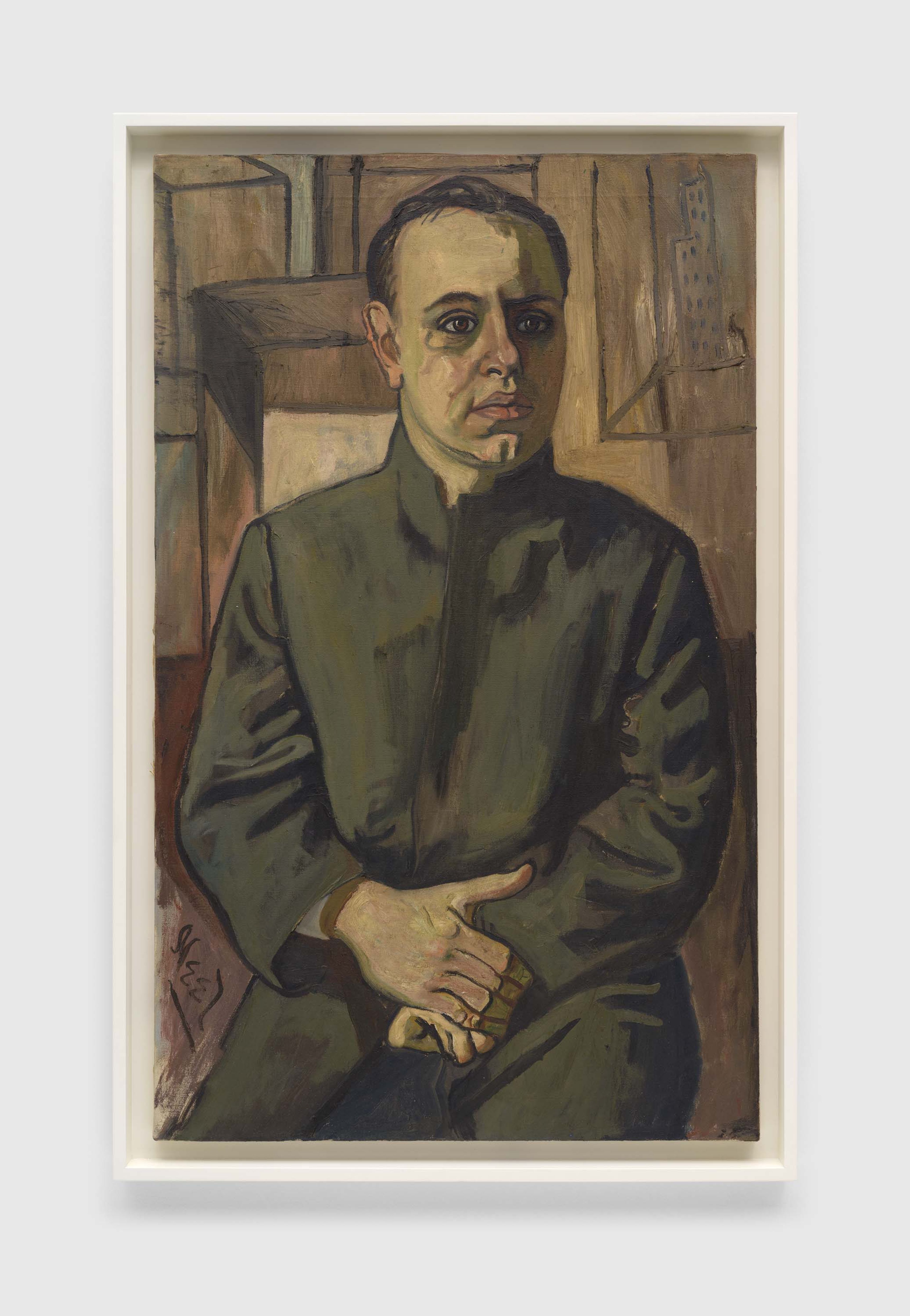 A painting by Alice Neel, titled Paul Kuyer, dated 1959.