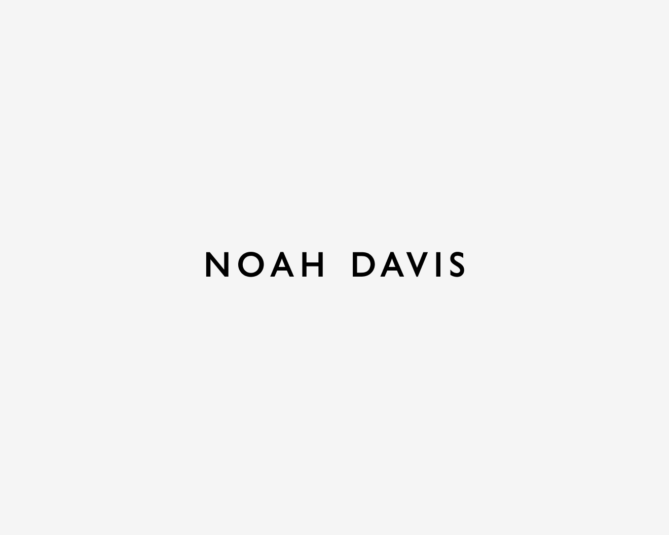 A graphic name card for Noah Davis, dated 2020