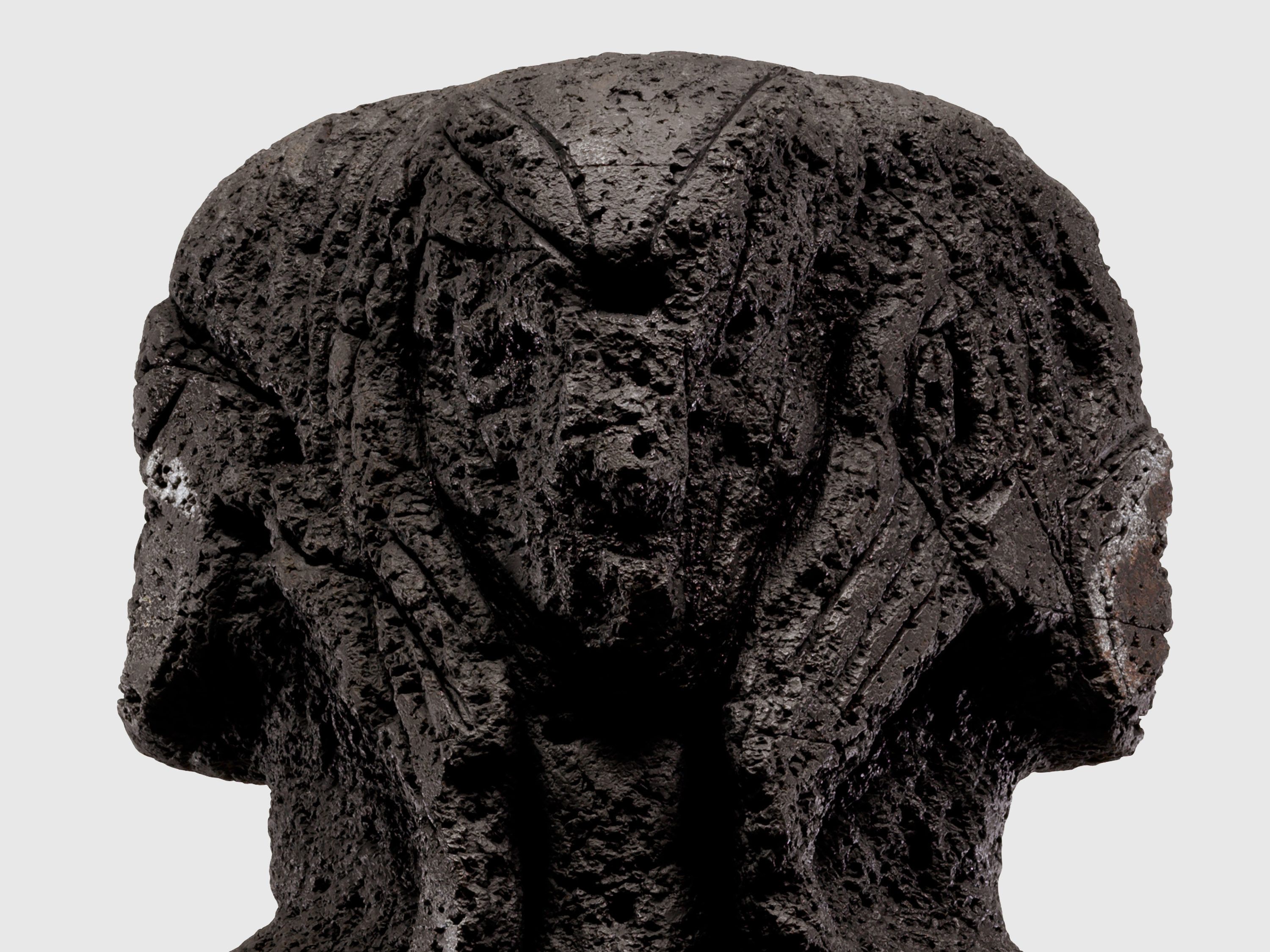 A detail of a sculpture by Huma Bhabha, titled Maybe Nothing Maybe Everything, dated 2024