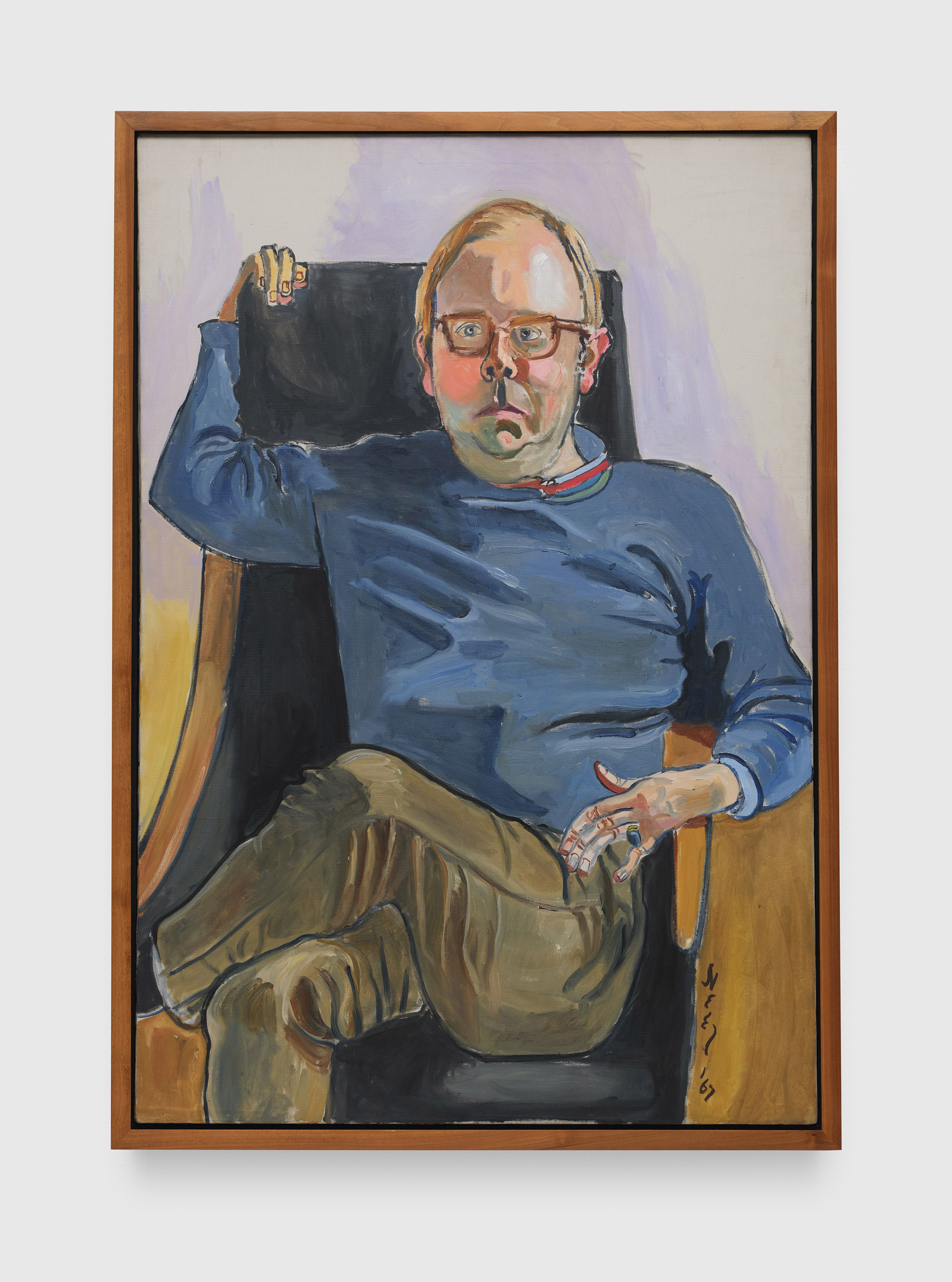 A painting by Alice Neel, titled Henry Geldzahler, dated 1967.