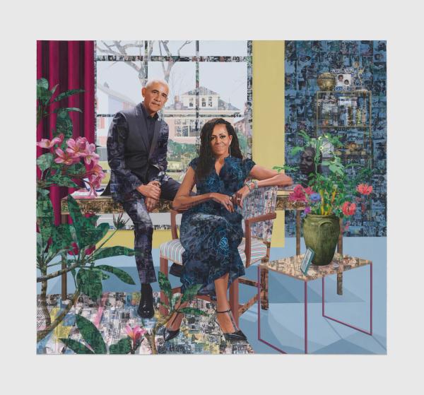 Njideka Akunyili Crosby — The Obamas: Springing Forth