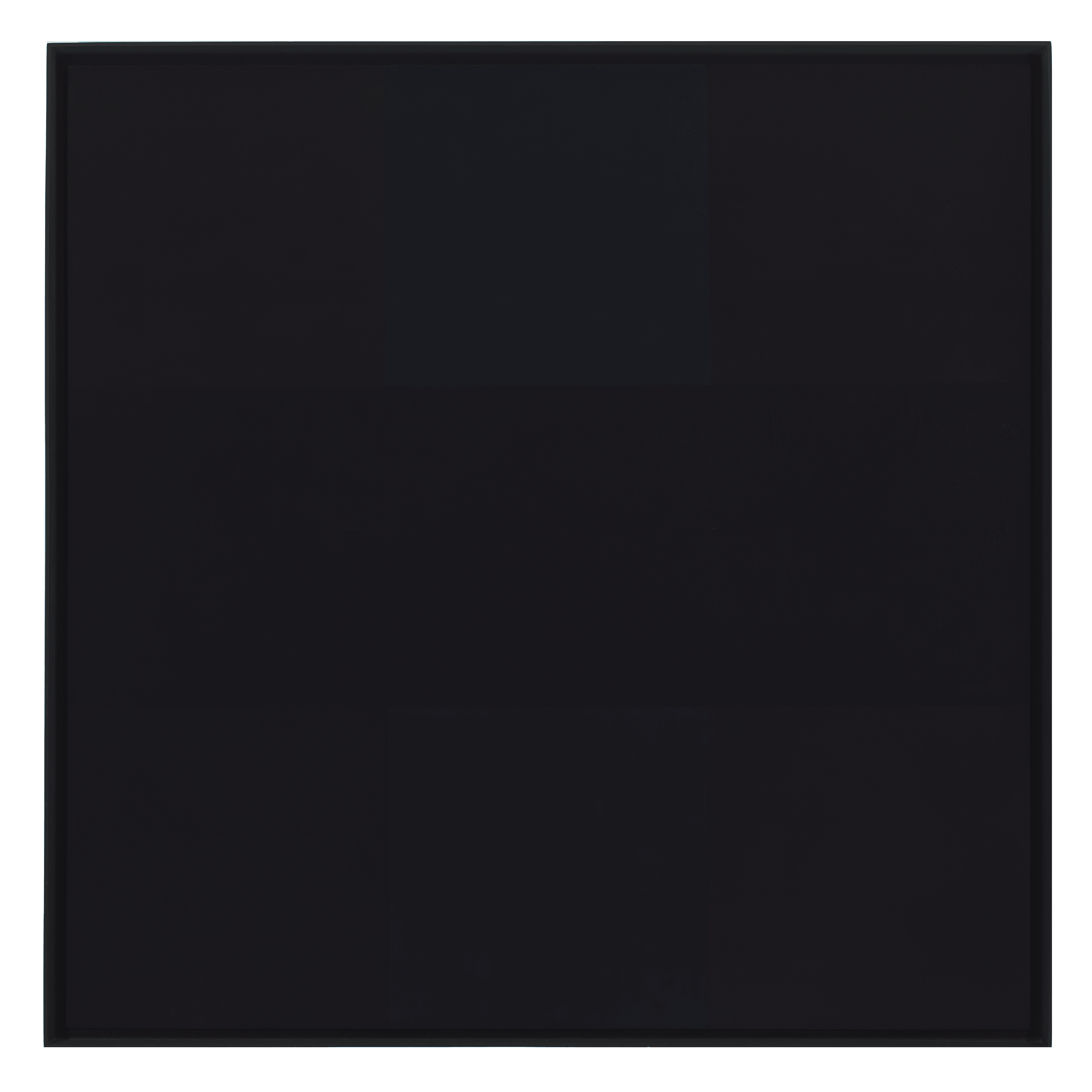A painting by Ad Reinhardt, titled Abstract Painting, dated 1963.